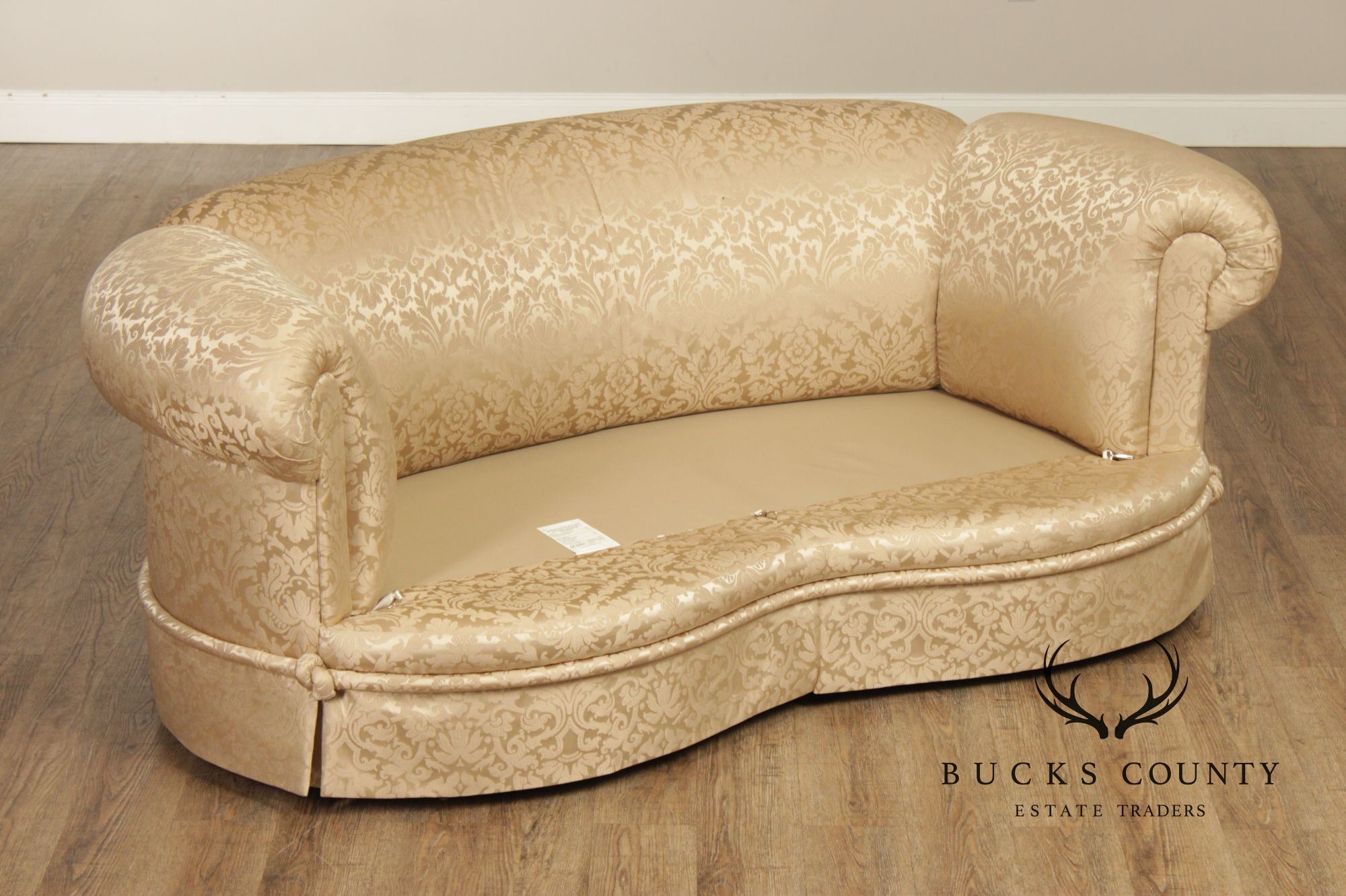 Quality Damask Upholstered Loveseat