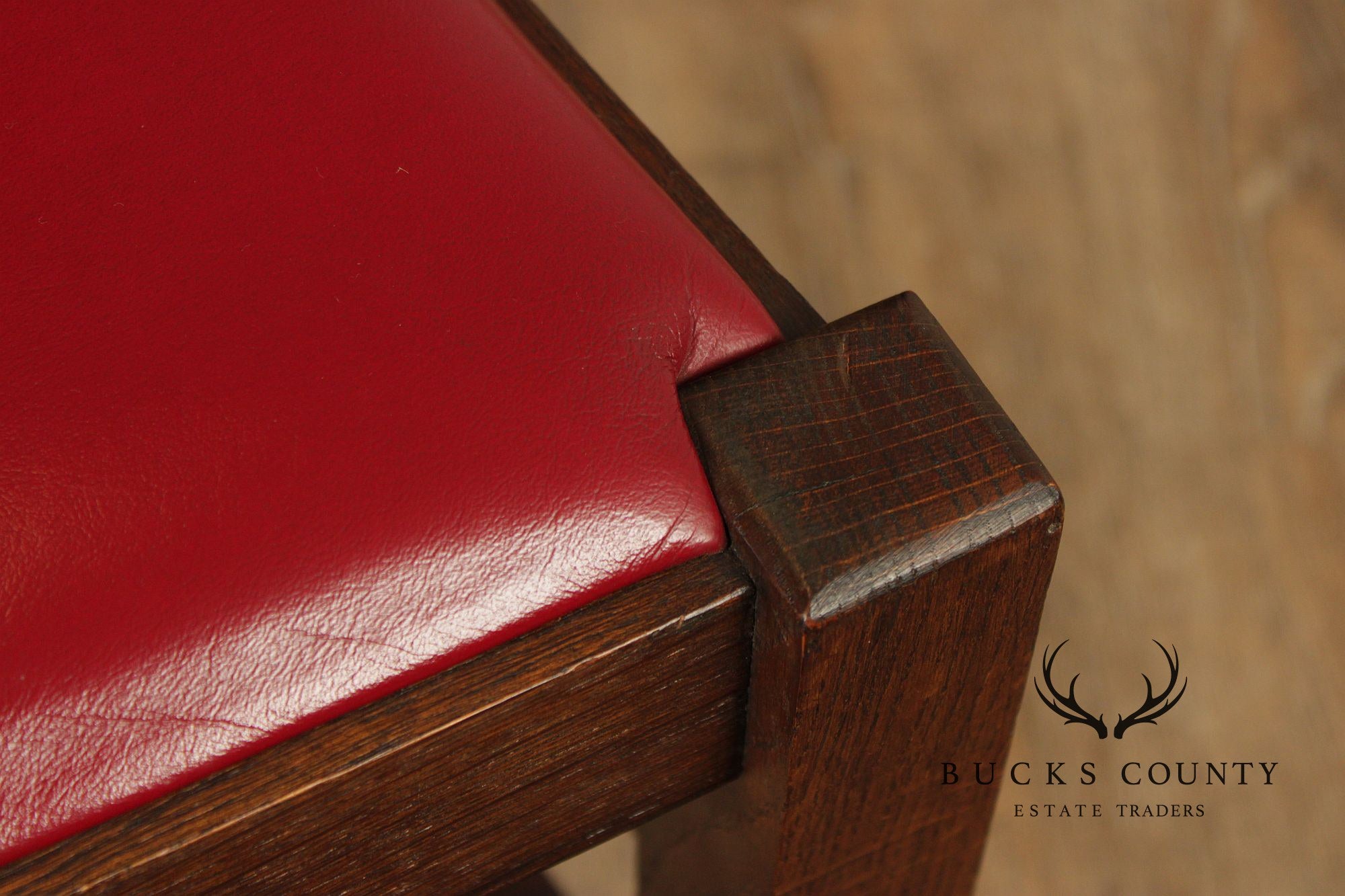 Antique Stickley Brothers Mission Oak Set Of 8 Ladder Back Dining Chairs