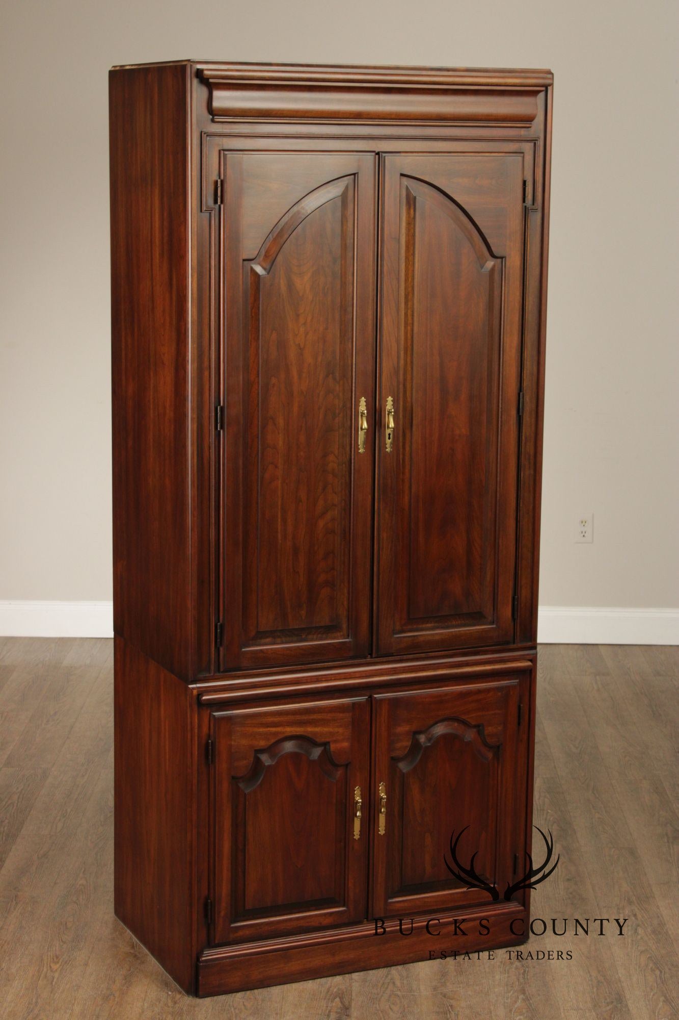 Harden Traditional Tall Cherry Bar Cabinet