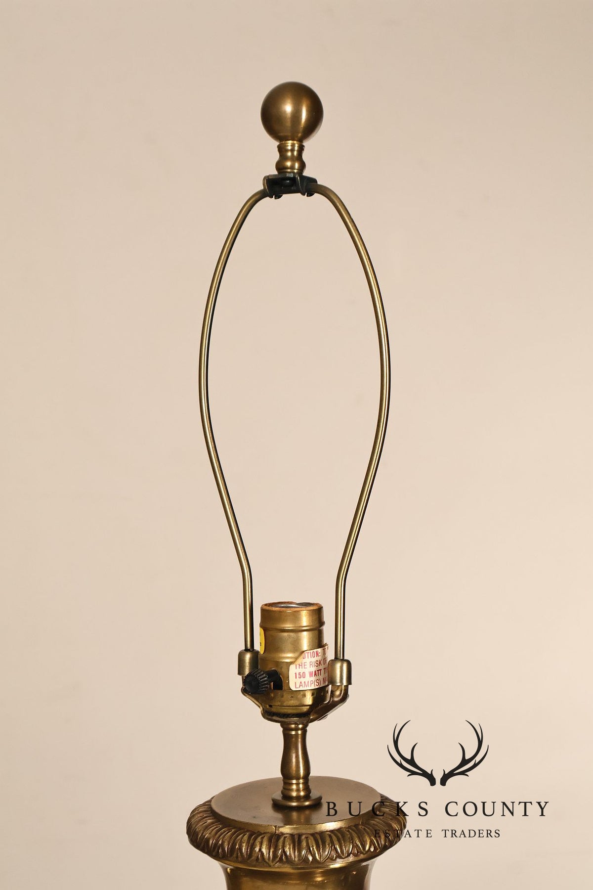 Chapman Vintage Pair of Brass Ram's Head Table Lamps