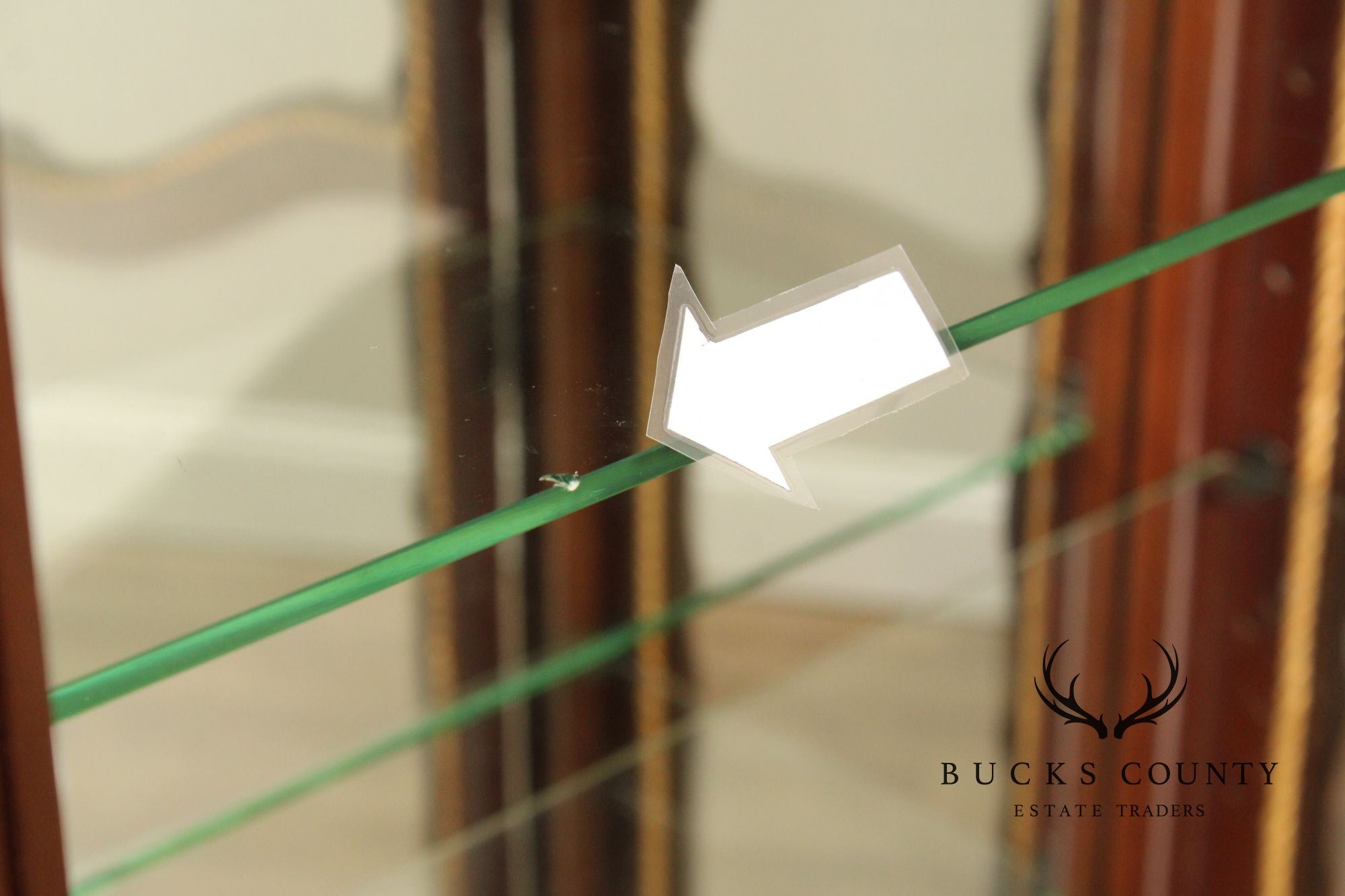 French Style Vintage Glass Curio Vitrine Cabinet