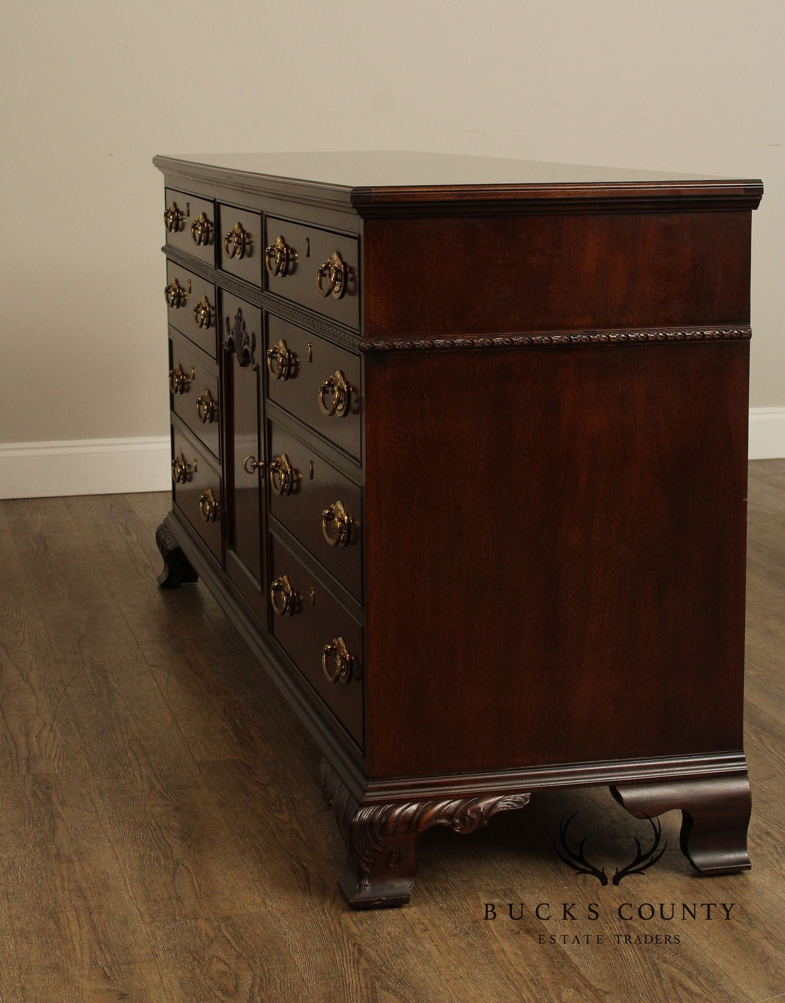Henredon Chippendale Style Cherry Long Dresser