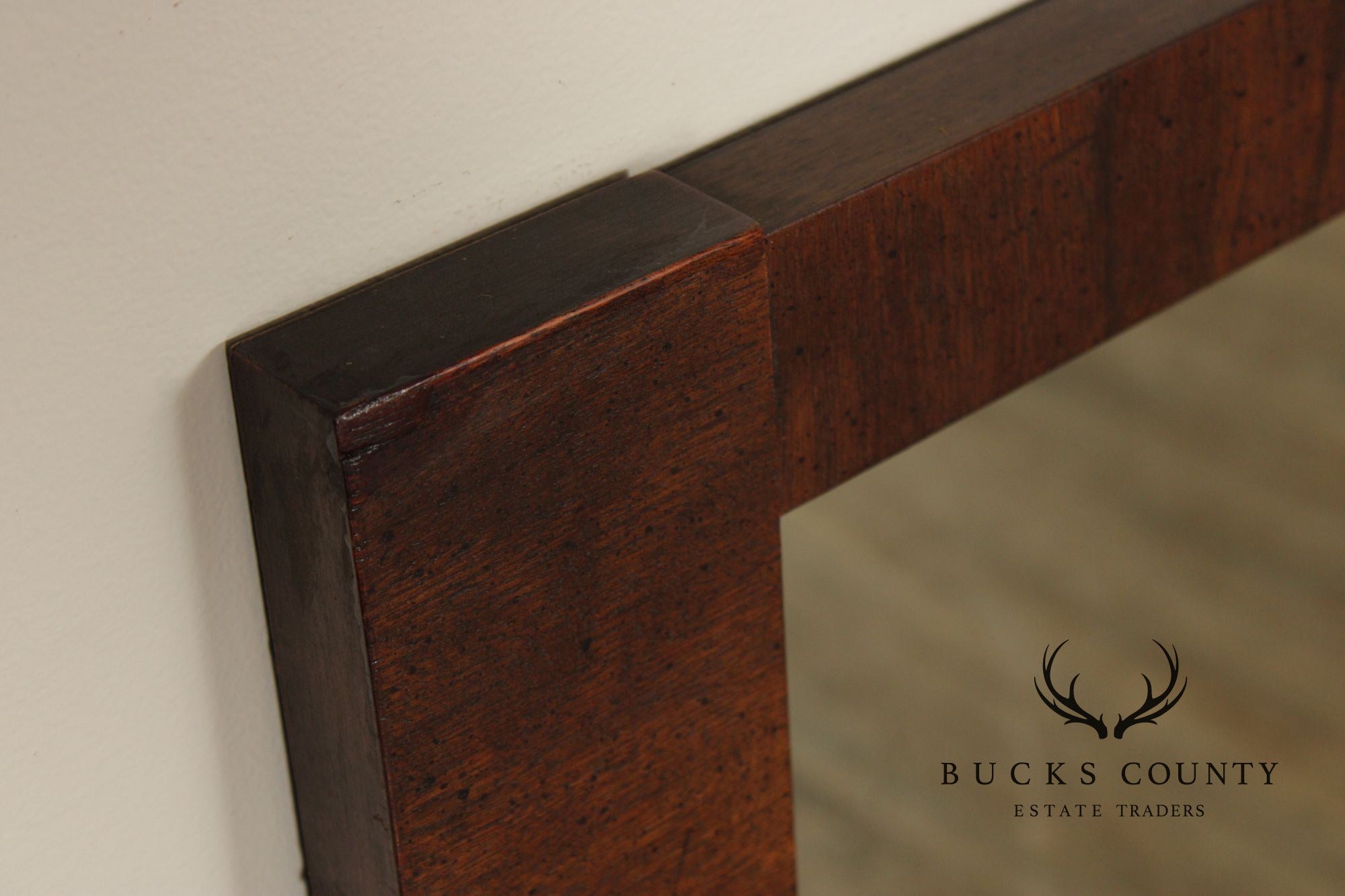 Lane 'Staccato' Brutalist Walnut Wall Mirror