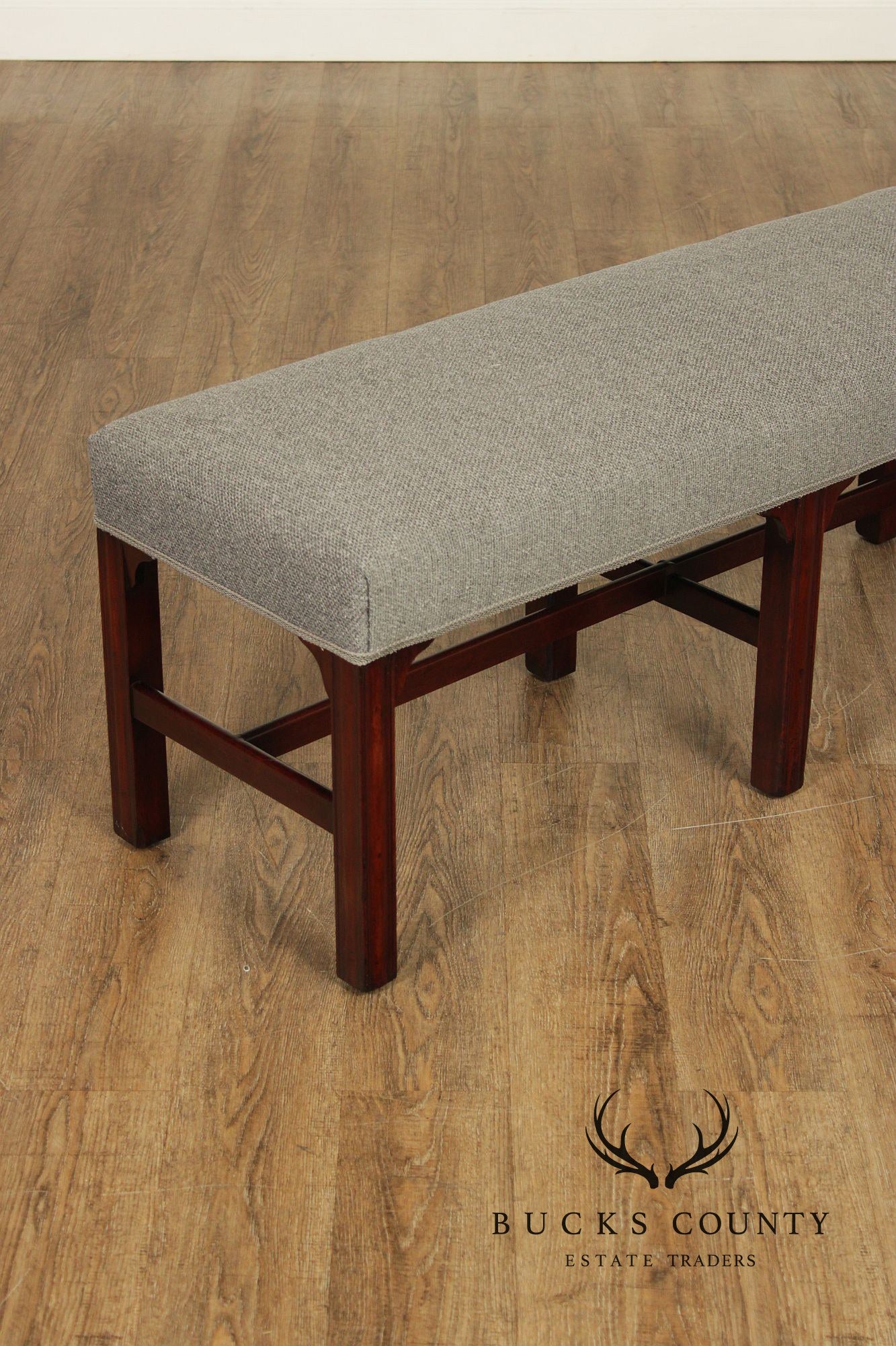 Chippendale Style Mahogany Six Legged Window Bench