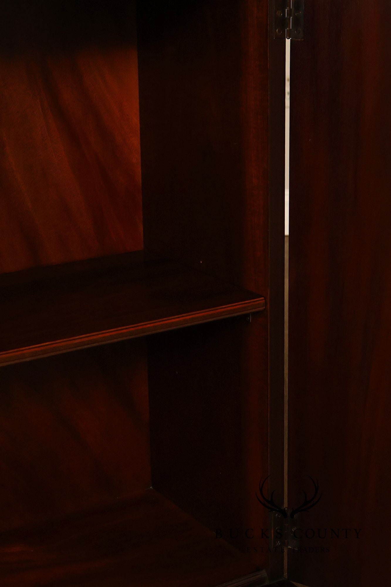 Baker Furniture Georgian Style Vintage Mahogany Breakfront Bookcase