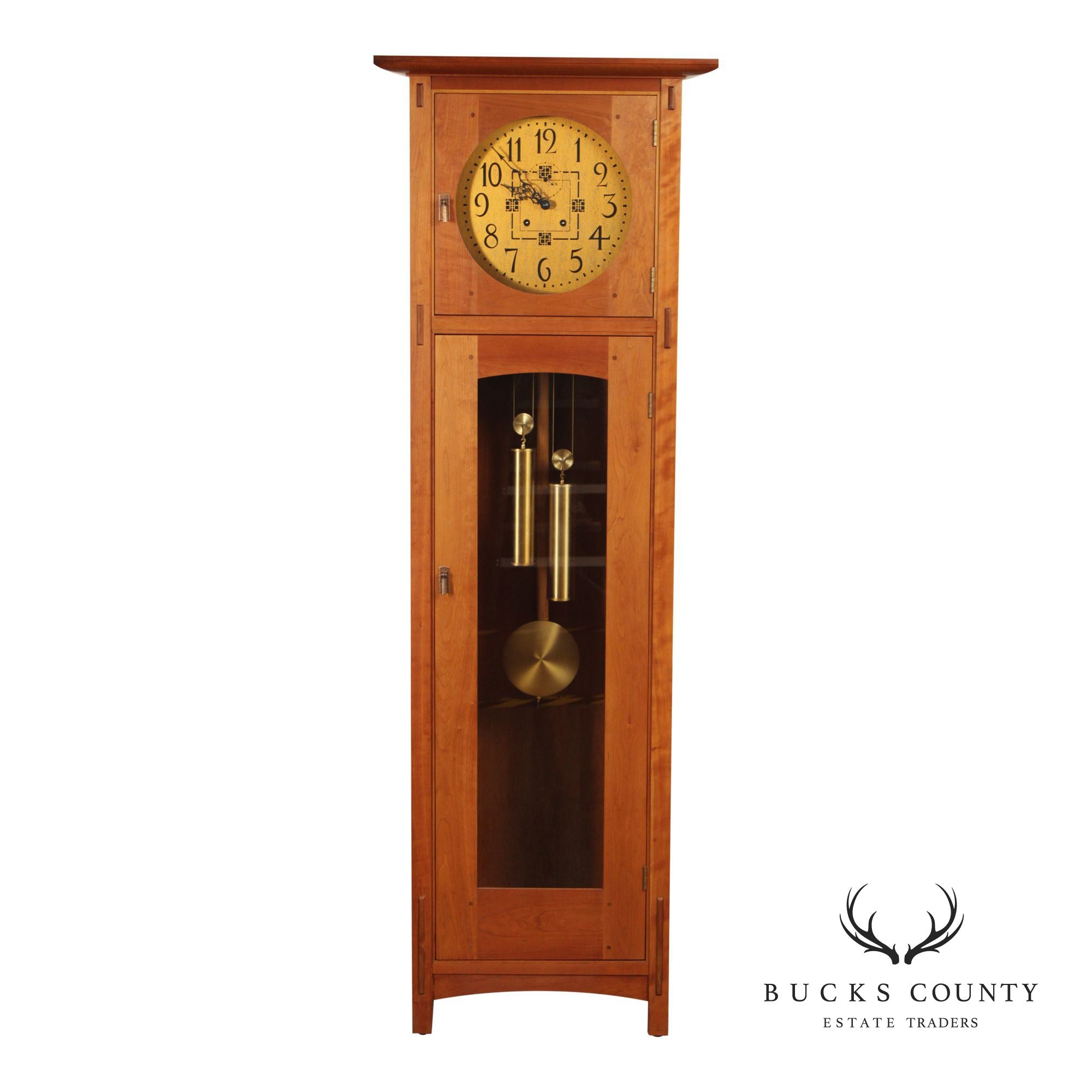 Stickley Mission Collection Cherry Tall Case Clock
