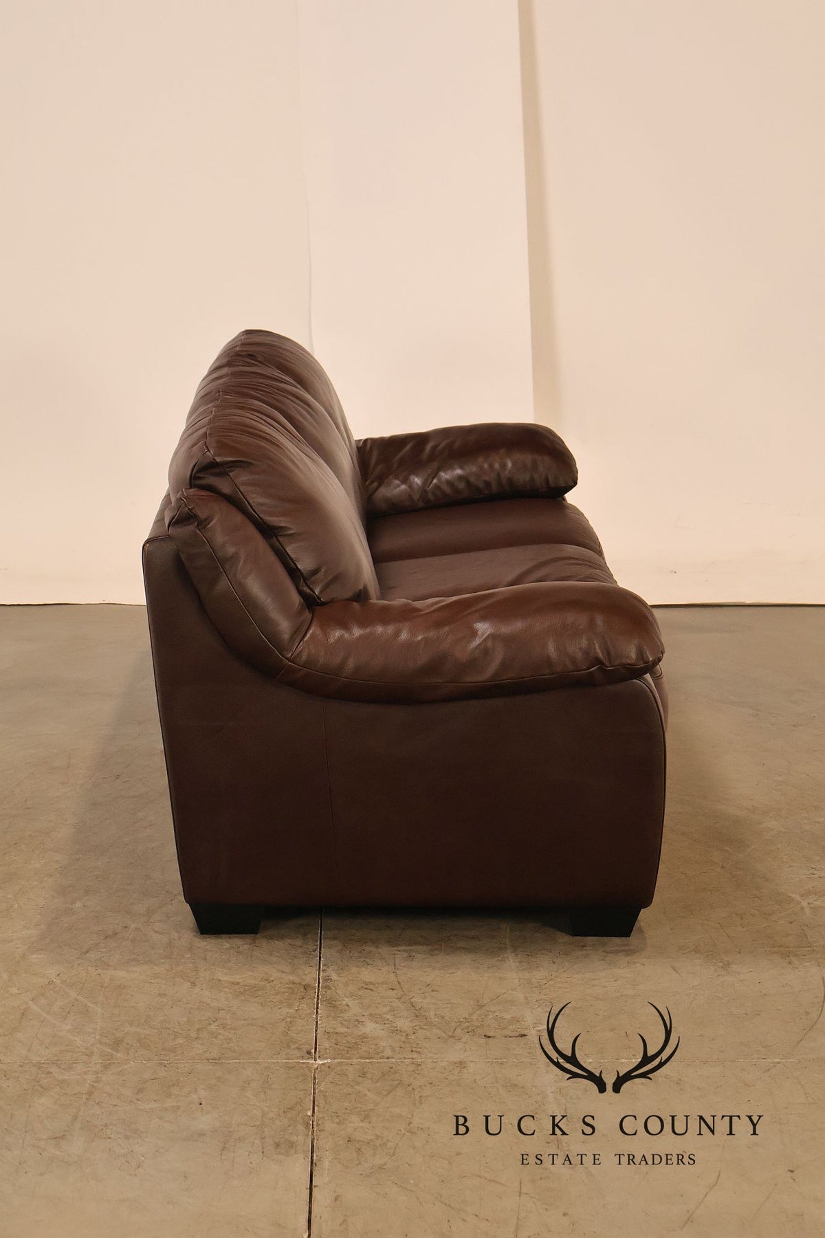 Italsofa Contemporary Brown Leather Three Seat Sofa