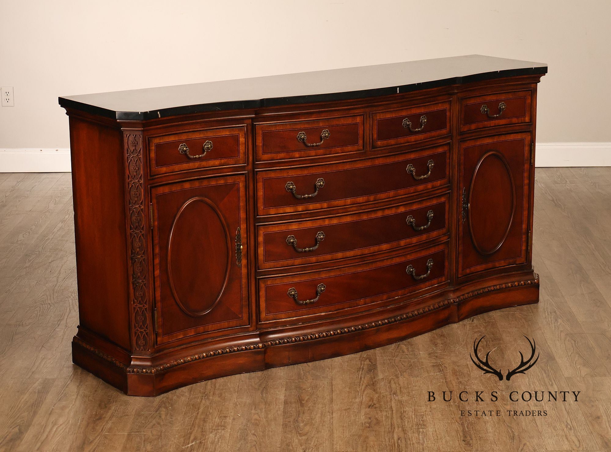 Universal Furniture Georgian S995tyle Marble Top Buffet Sideboard