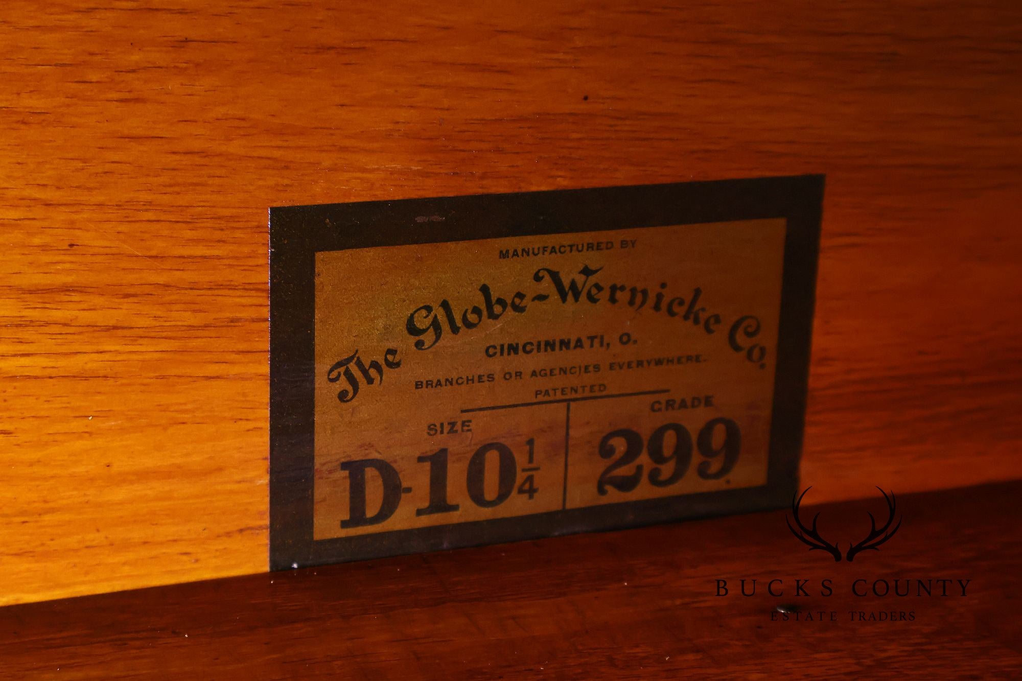 Globe-Wernicke Antique Oak Two-Stack Barrister Bookcase With Drawer Base