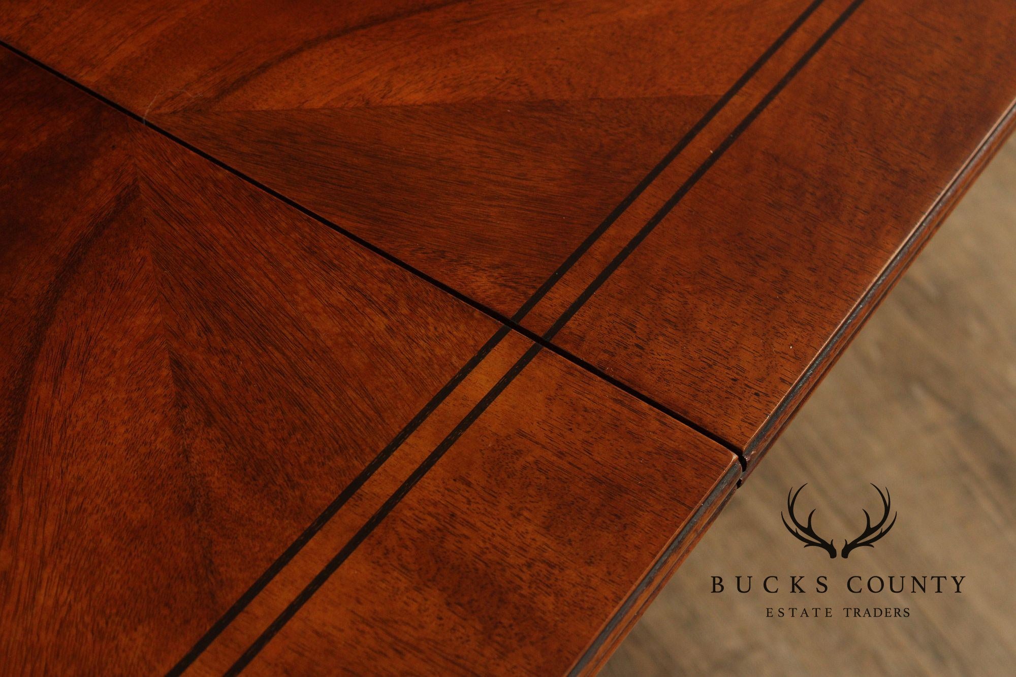 Empire Style Double Pedestal Mahogany Dining Table