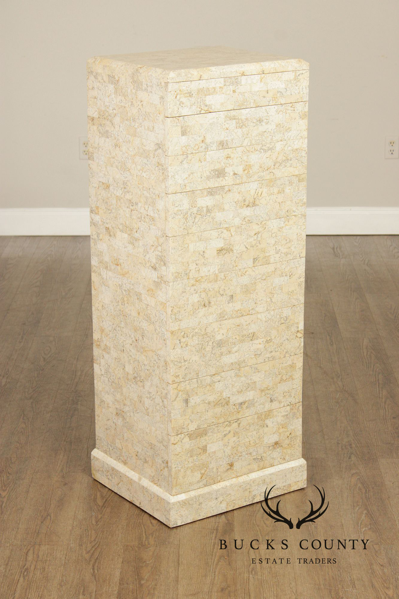 Maitland Smith Tessellated Marble Tall Chest