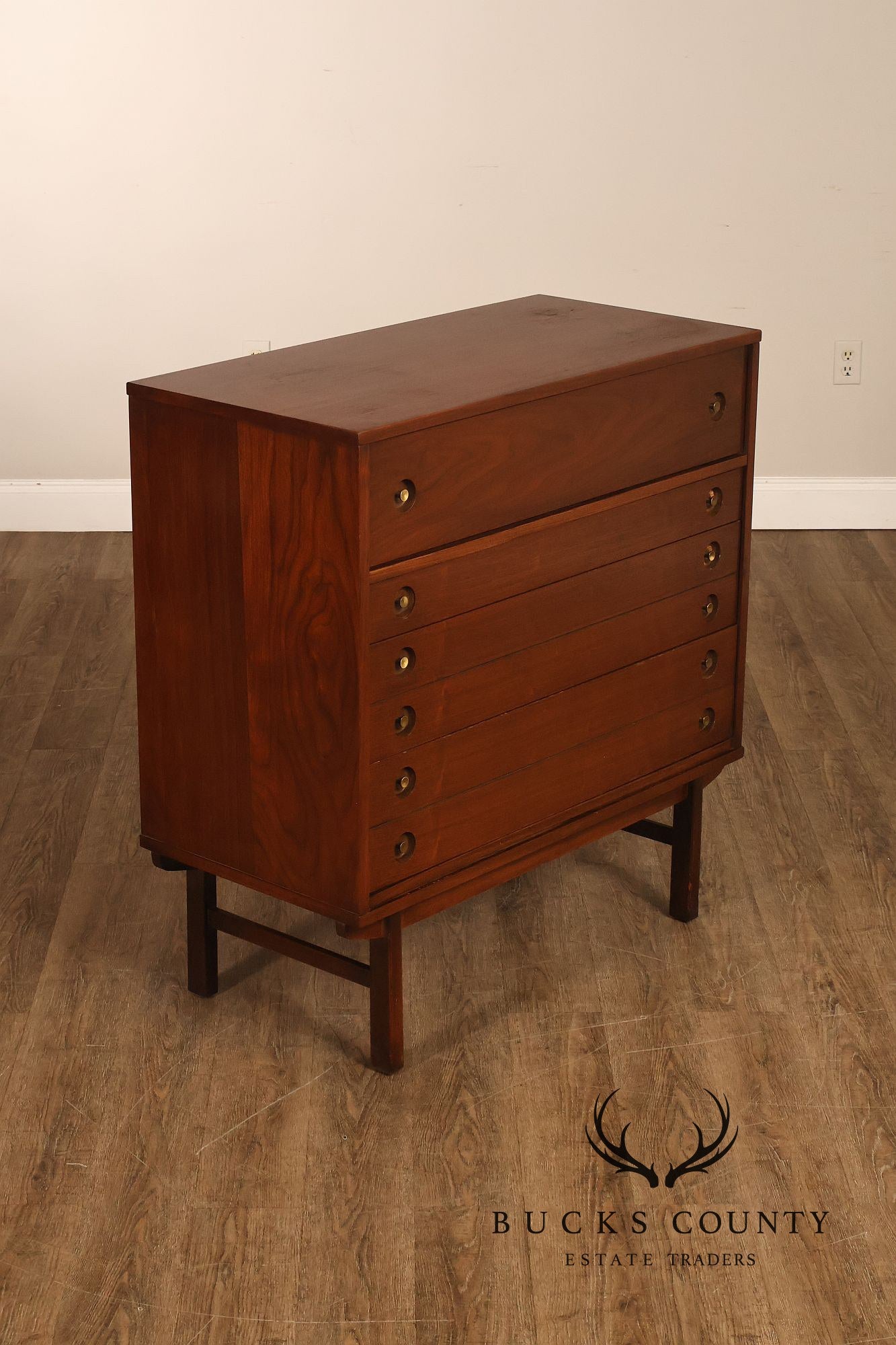 Mid Century Modern Walnut Chest of Drawers