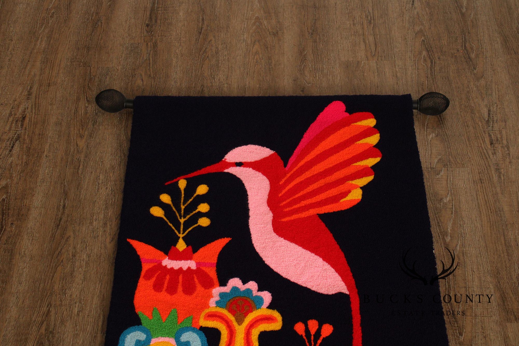 Luis Montiel Folk Art Hummingbird Tapestry