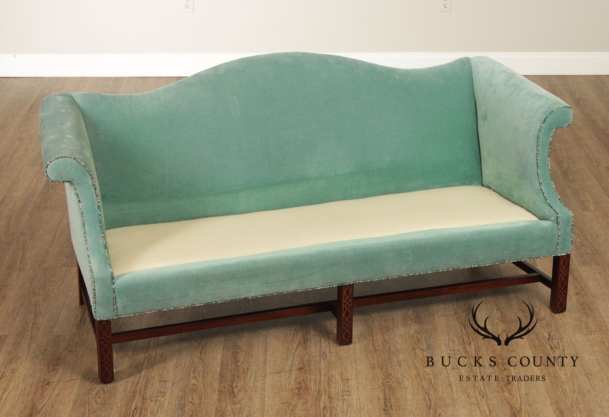 Chippendale Style Mahogany Camelback Sofa