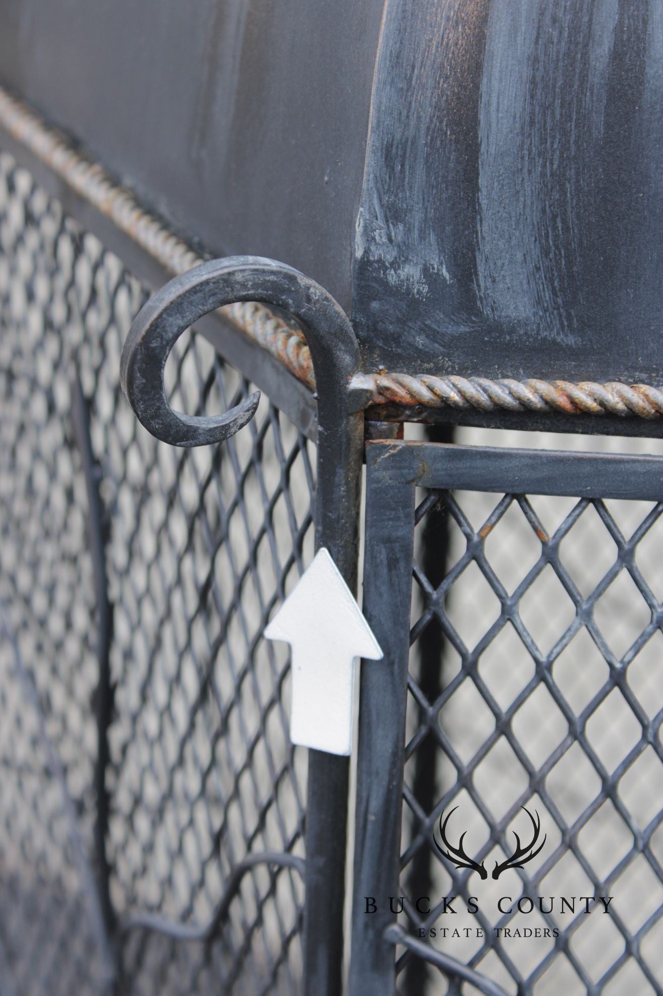 Vintage Wrought Iron Garden Bird Cage On Stand