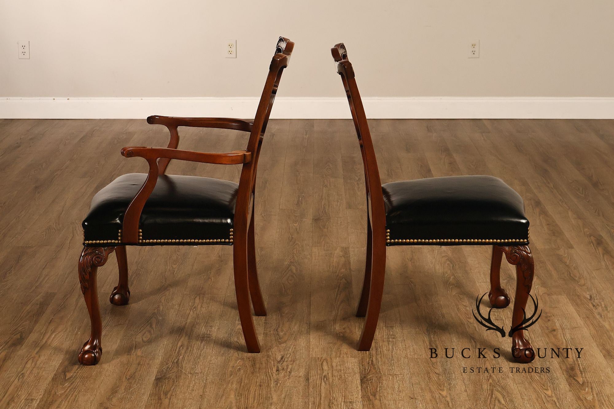 Kindel Chippendale Style Set of Six Mahogany Dining Chairs