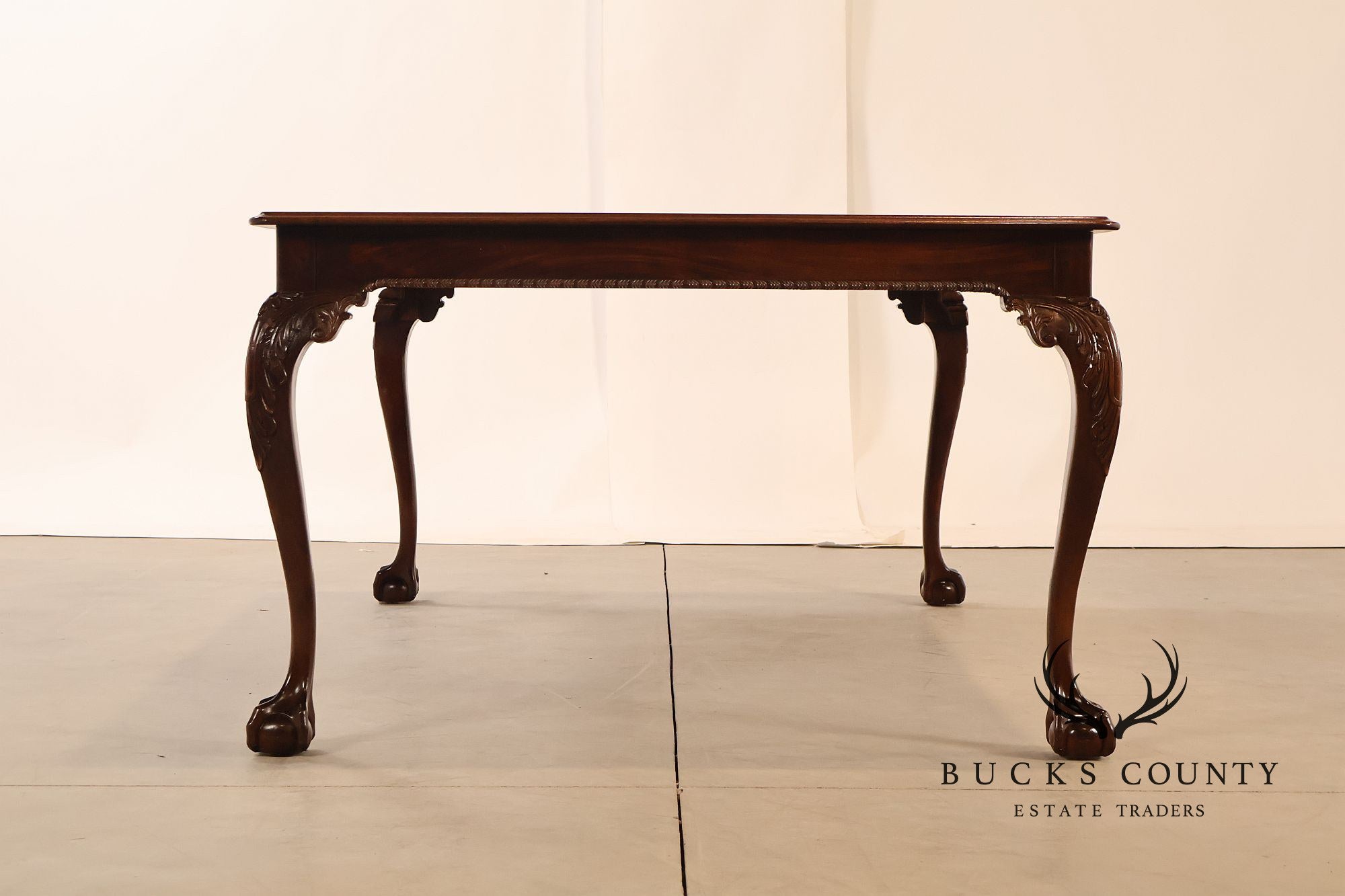 Stickley Chippendale Style Mahogany Expandable Dining Table