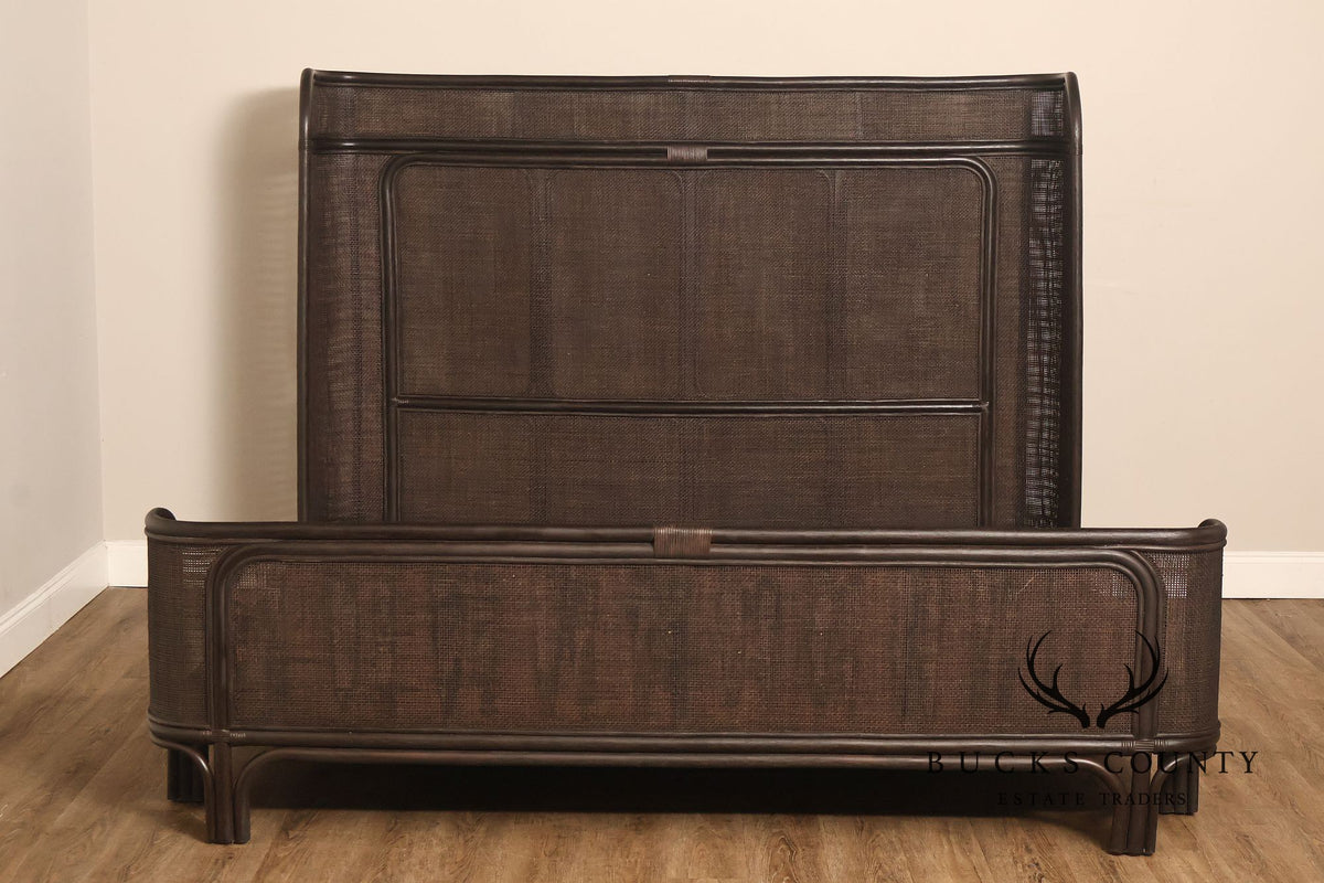 Arhaus Maya King Size Faux Bamboo And Cane Bed