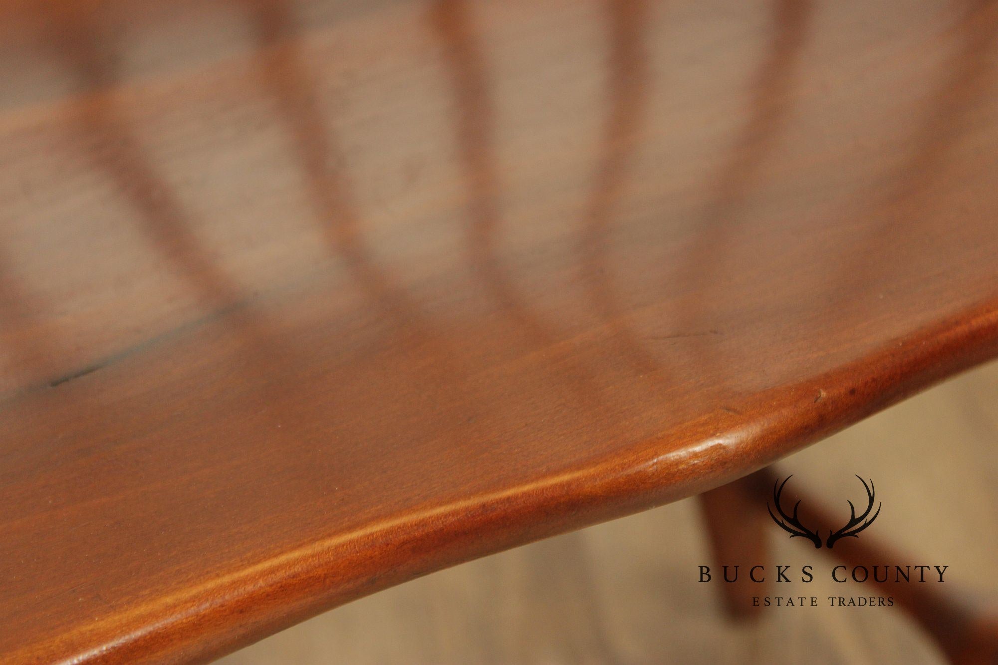 Quality Vintage Pair of Mixed Woods Windsor Armchairs
