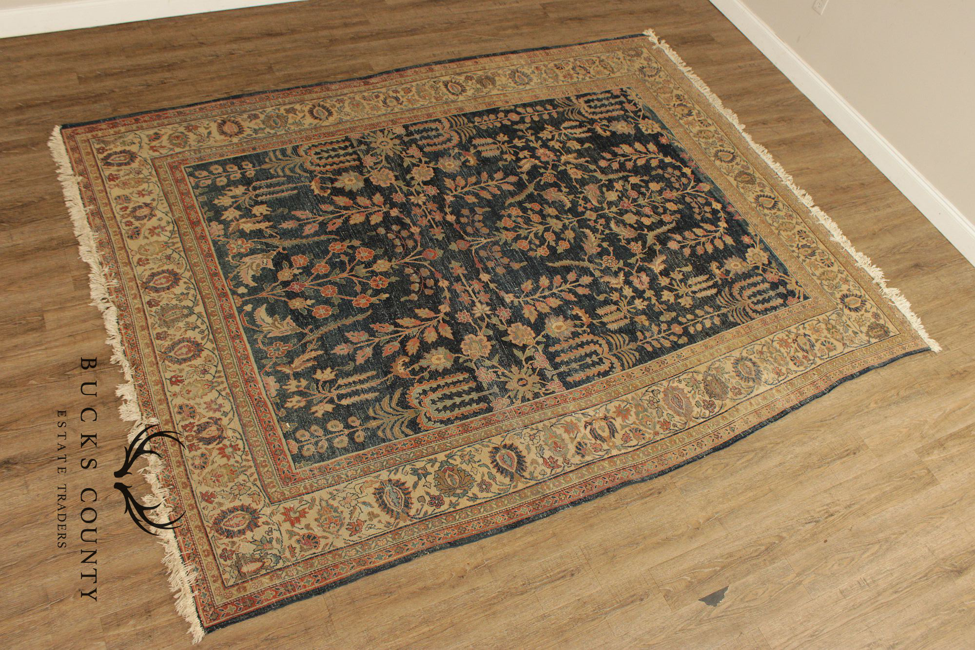 Antique Persian Bidjar Wool Area Rug 8' x 10'