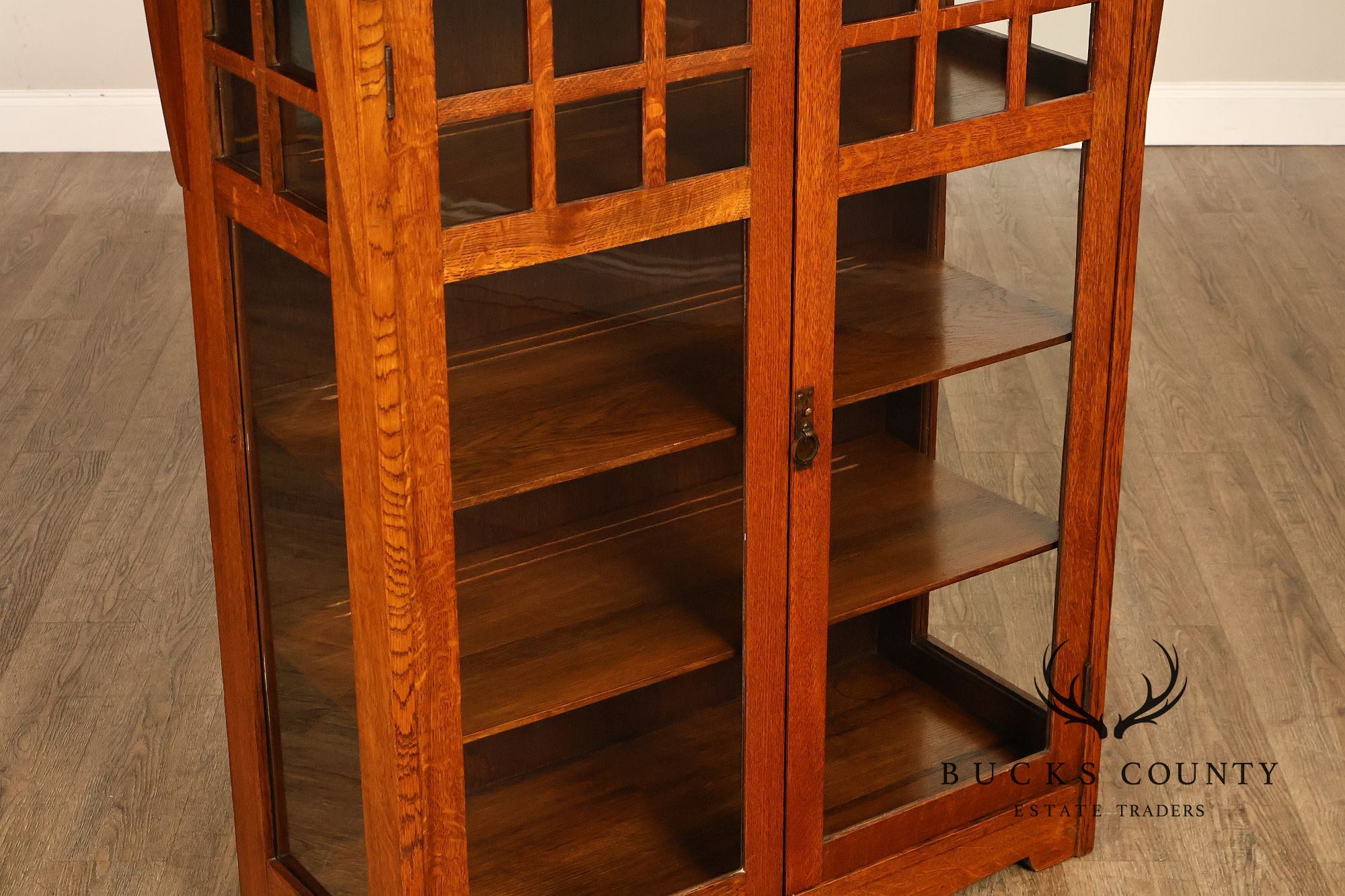 Antique Limbert Arts & Crafts Oak China Cabinet