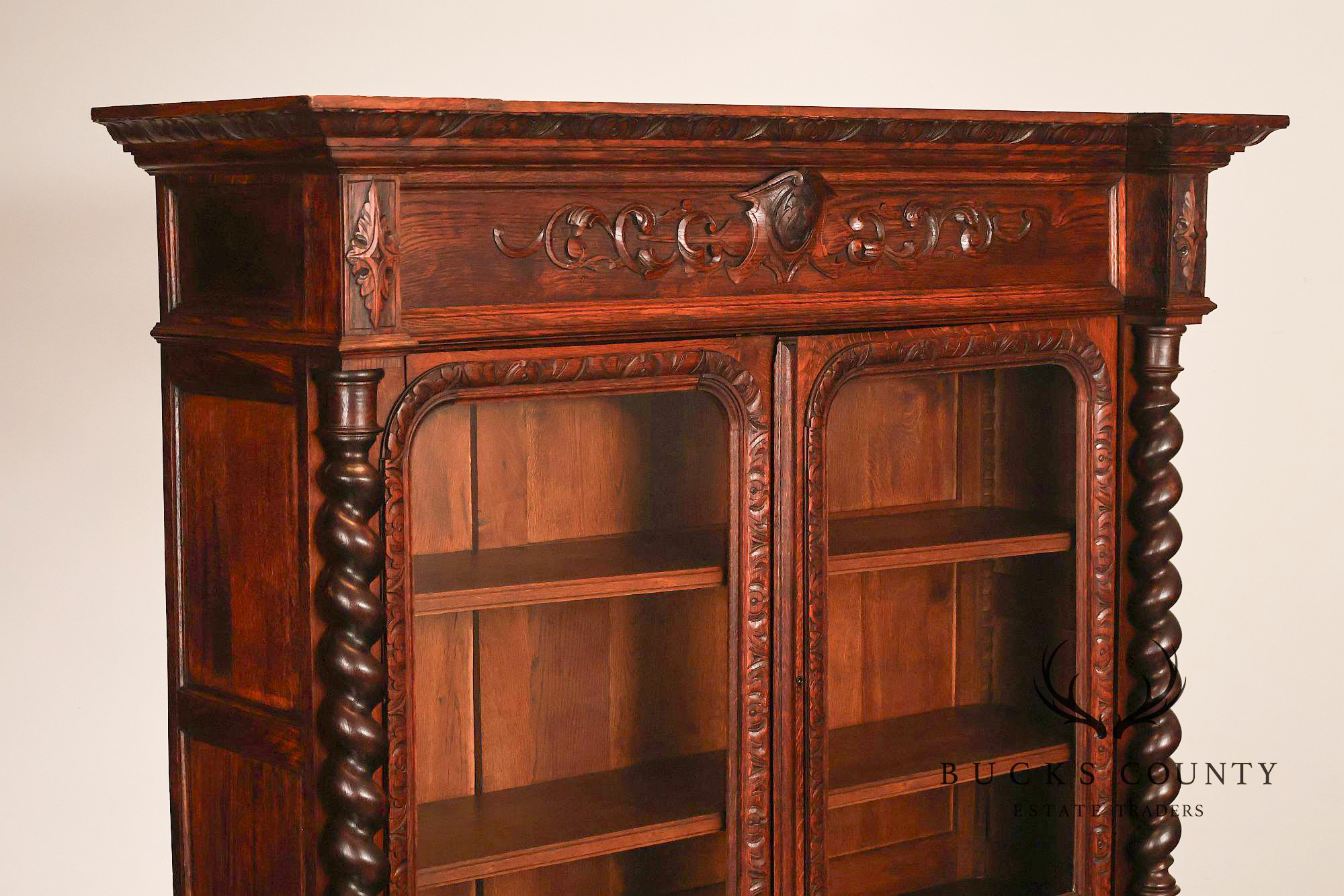 French Renaissance Revival Carved Oak Buffet