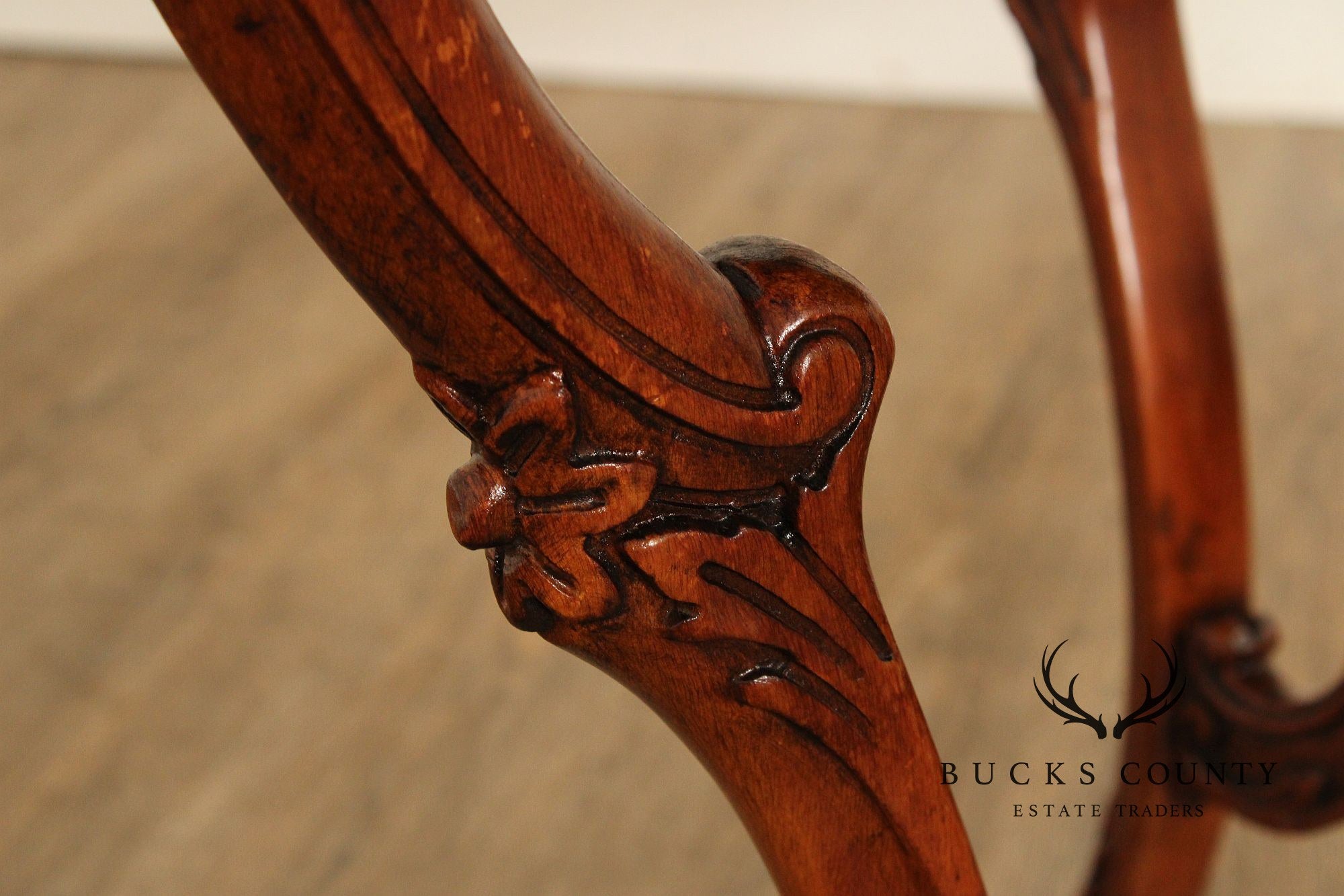 French Court Galleries Rococo Style Round Inlaid Side Table