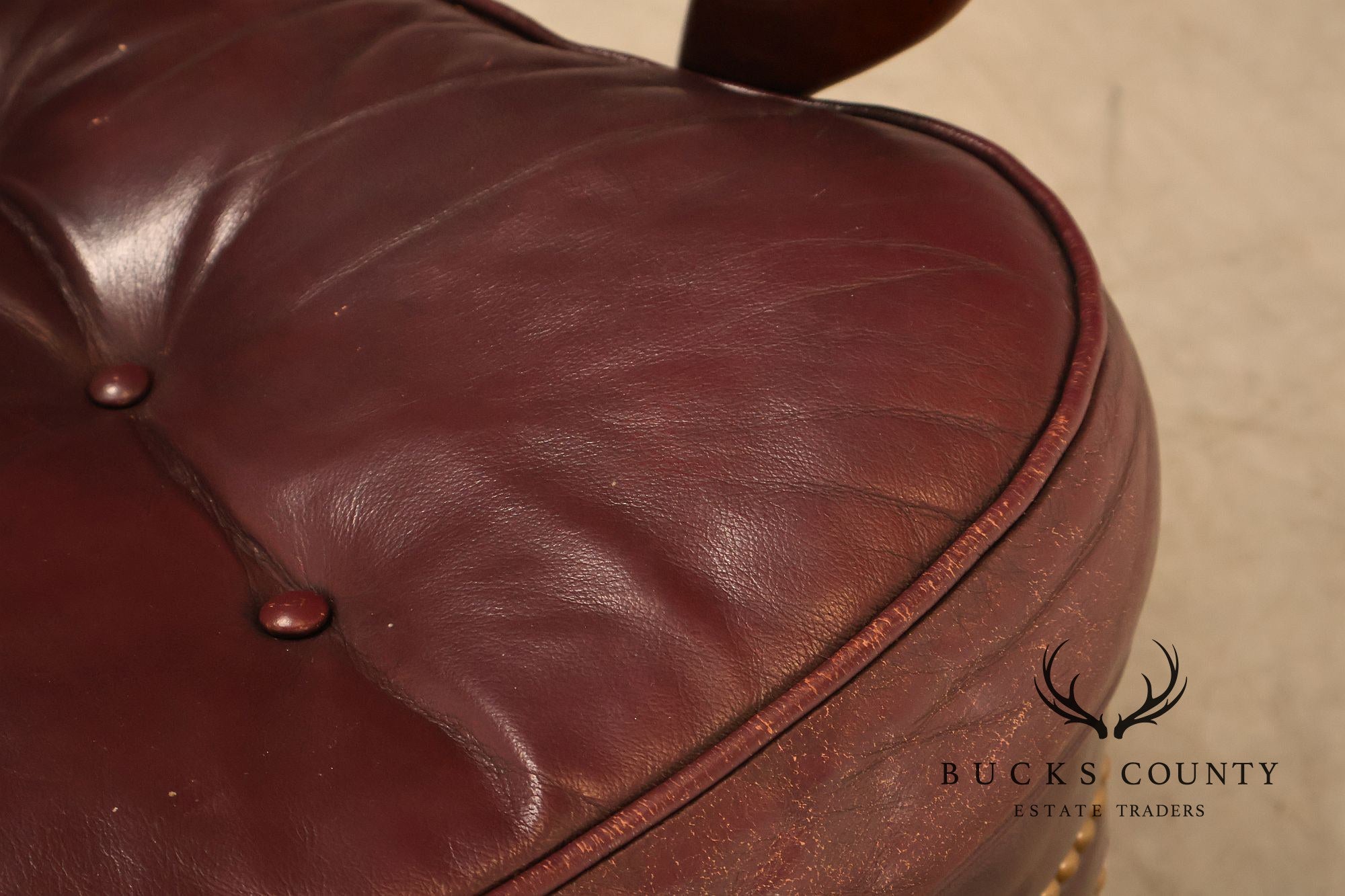 Hancock & Moore Vintage Burgundy Leather Executive Office Chair