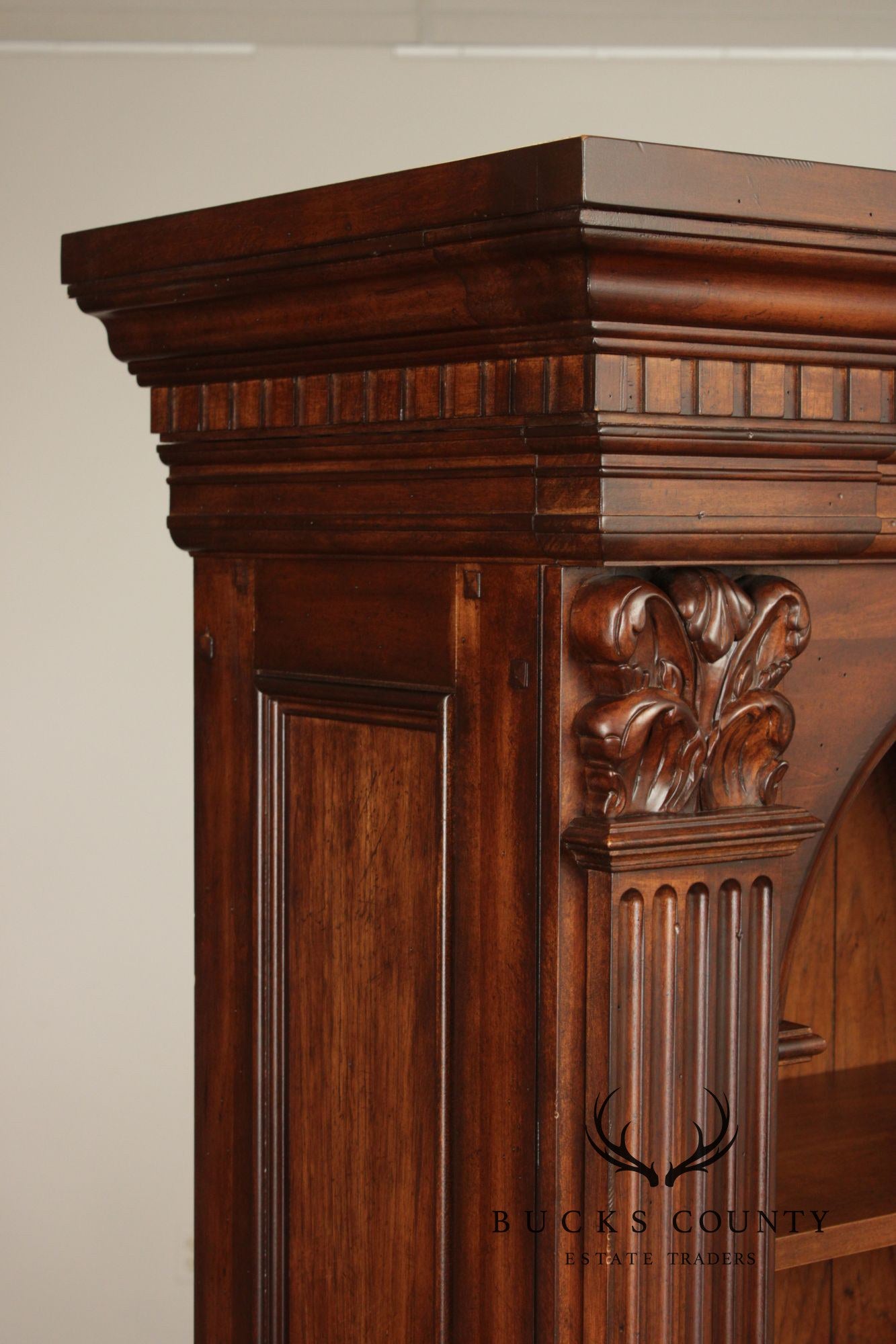 Neoclassical Style Double Bookcase
