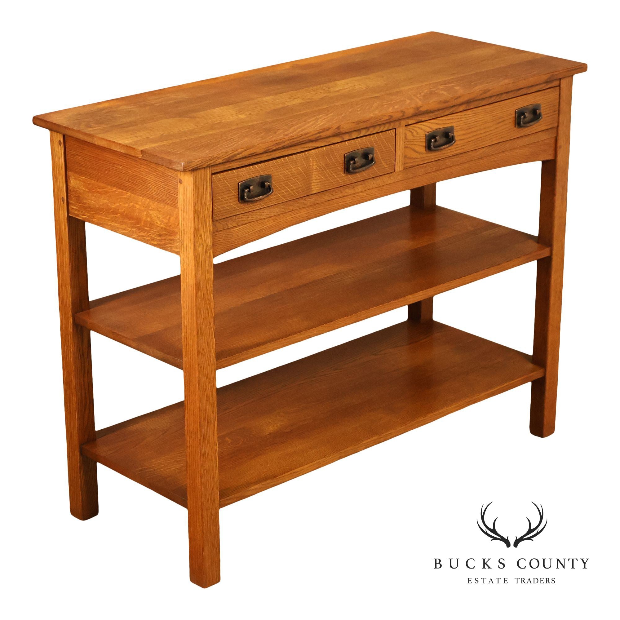 Stickley Mission Collection Oak Console Sofa Table