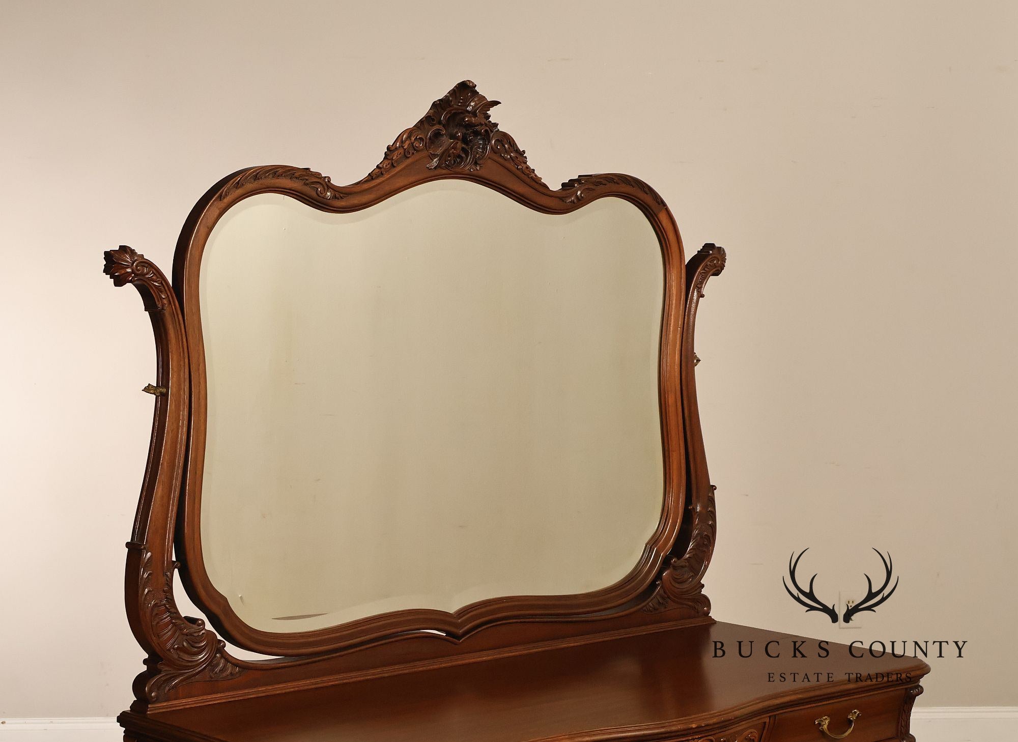 Antique R. J. Horner Carved Mahogany Dresser With Mirror