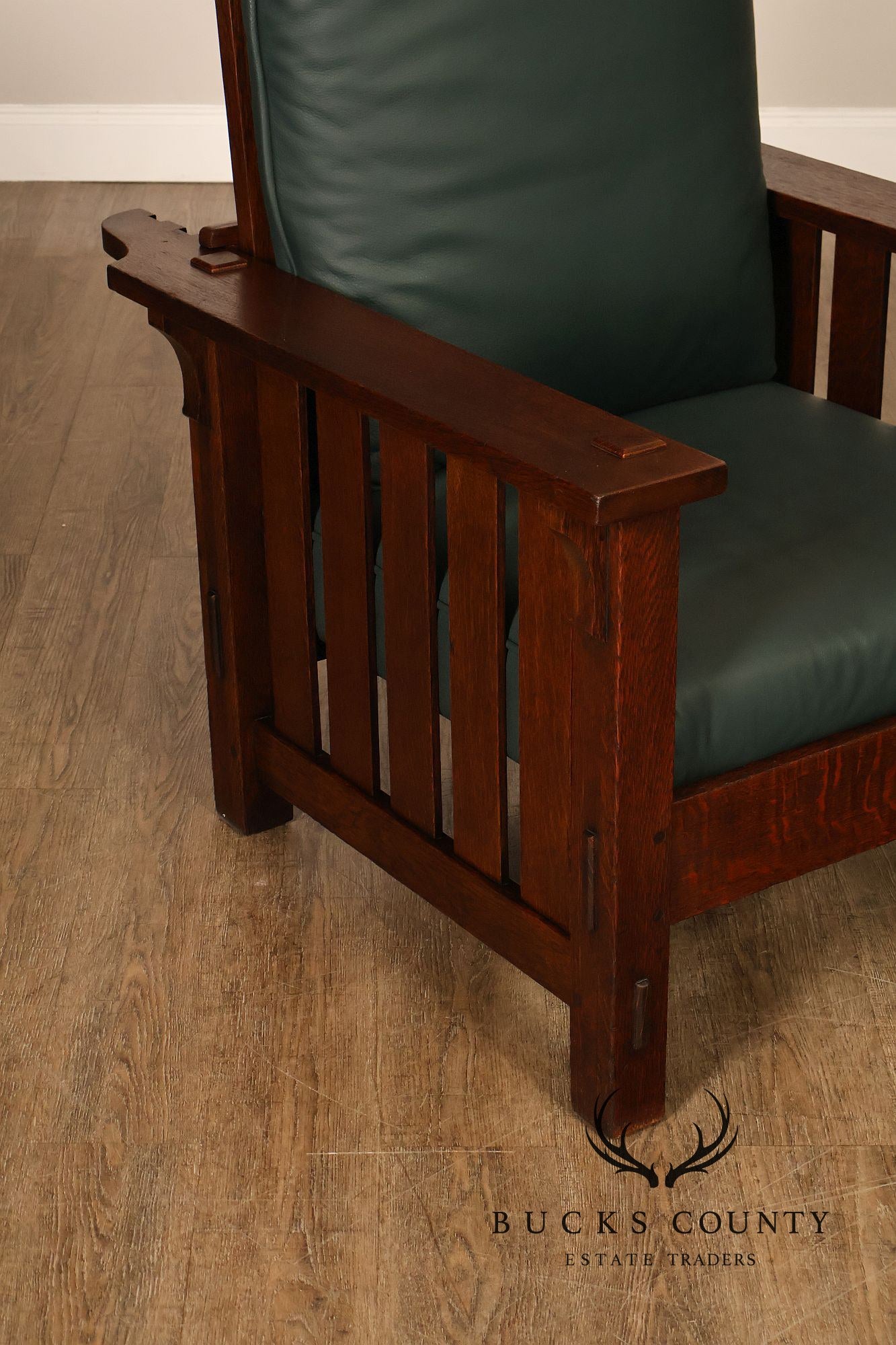 L. & J.G. Stickley Mission Oak Morris Chair Model #498