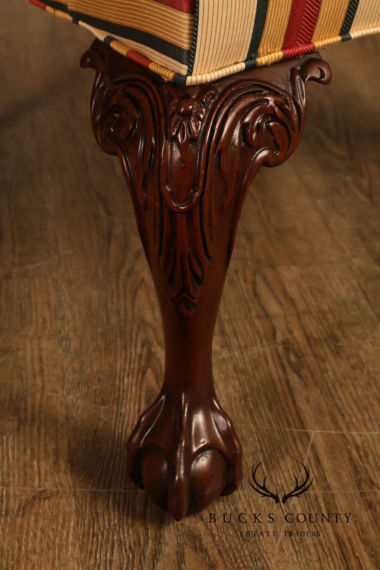 Southwood Chippendale Style Pair of Carved Mahogany Armchairs