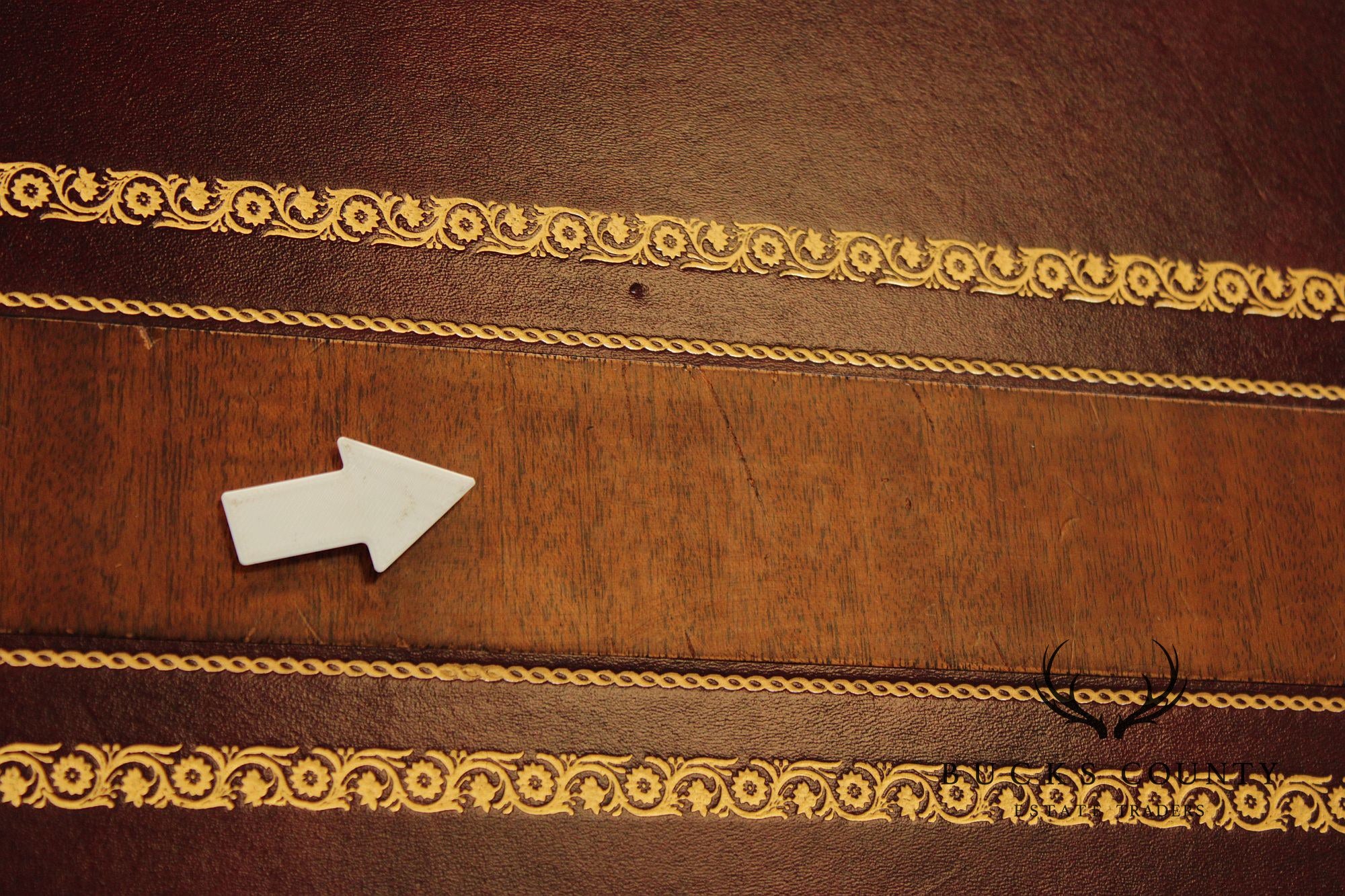 Henkel Moore Henkel Harris Mahogany Leather Top Executive Desk