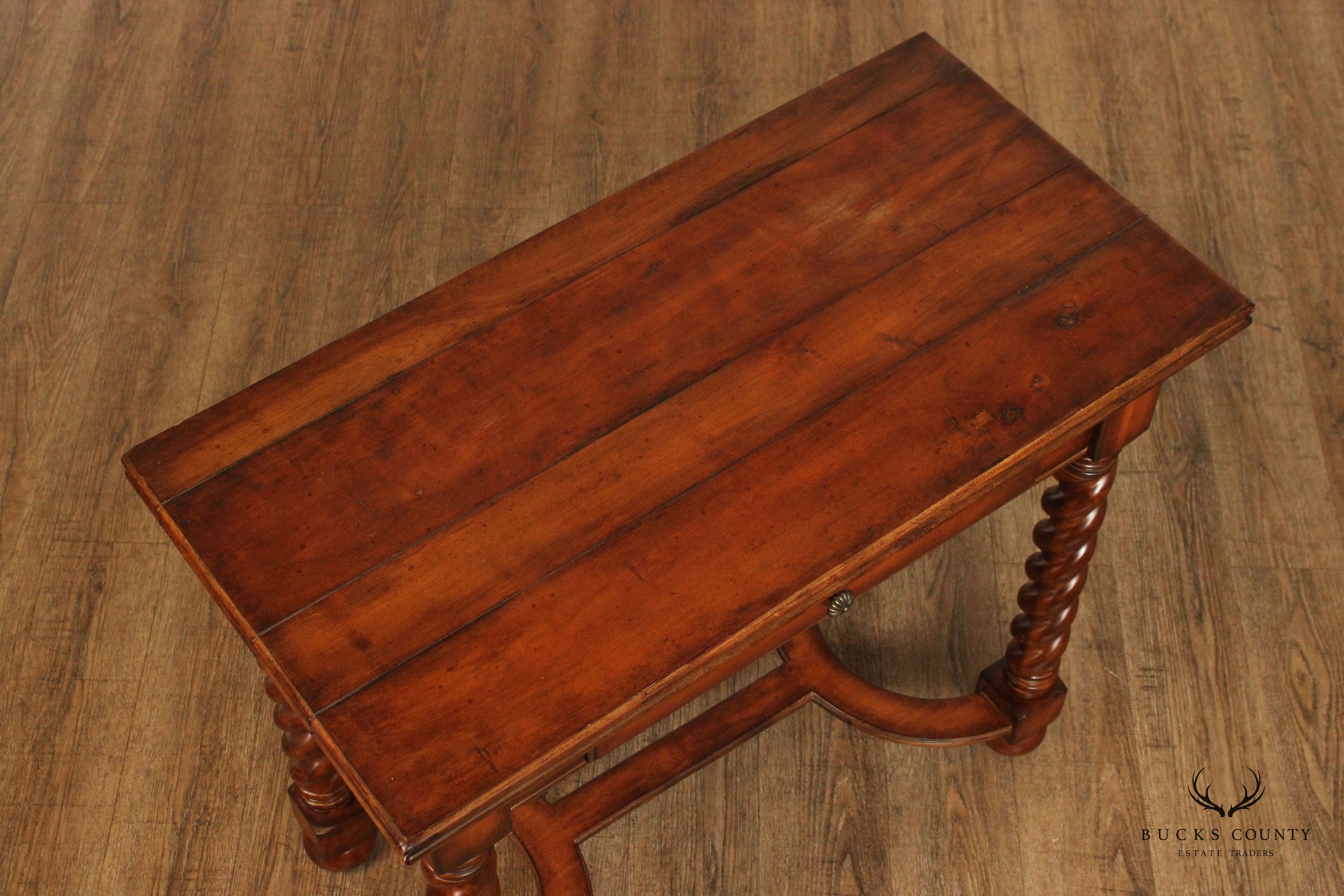 Hooker Furniture English Jacobean Style Flip Top Console Table