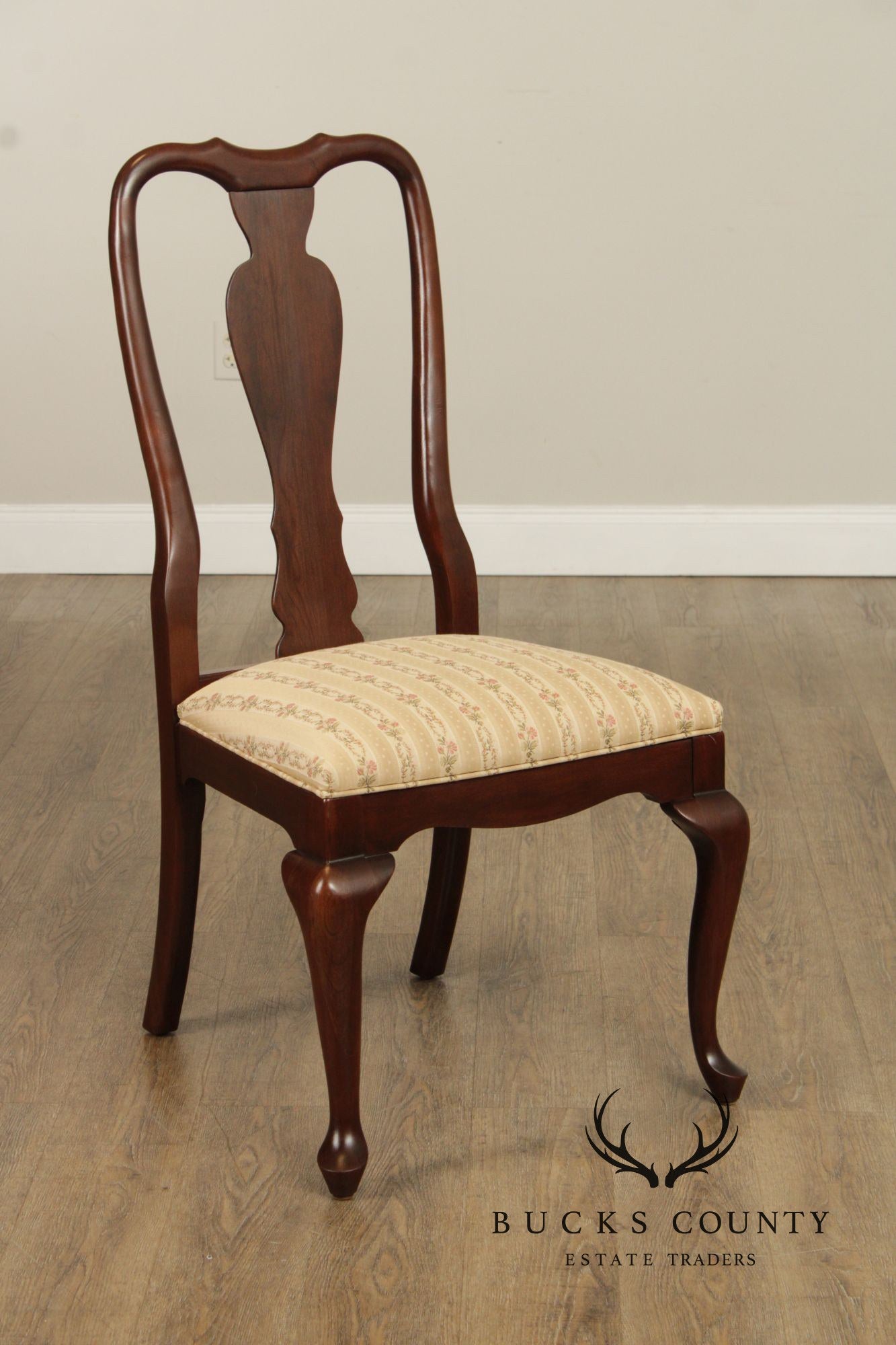 Ethan Allen 'Georgian Court' Set of Six Cherry Dining Chairs
