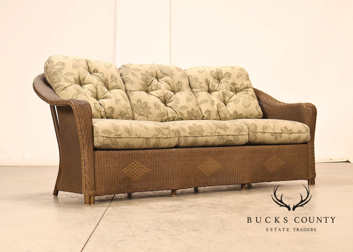 Lloyd Flanders Reflections All-Weather Lloyd Loom Wicker Sofa