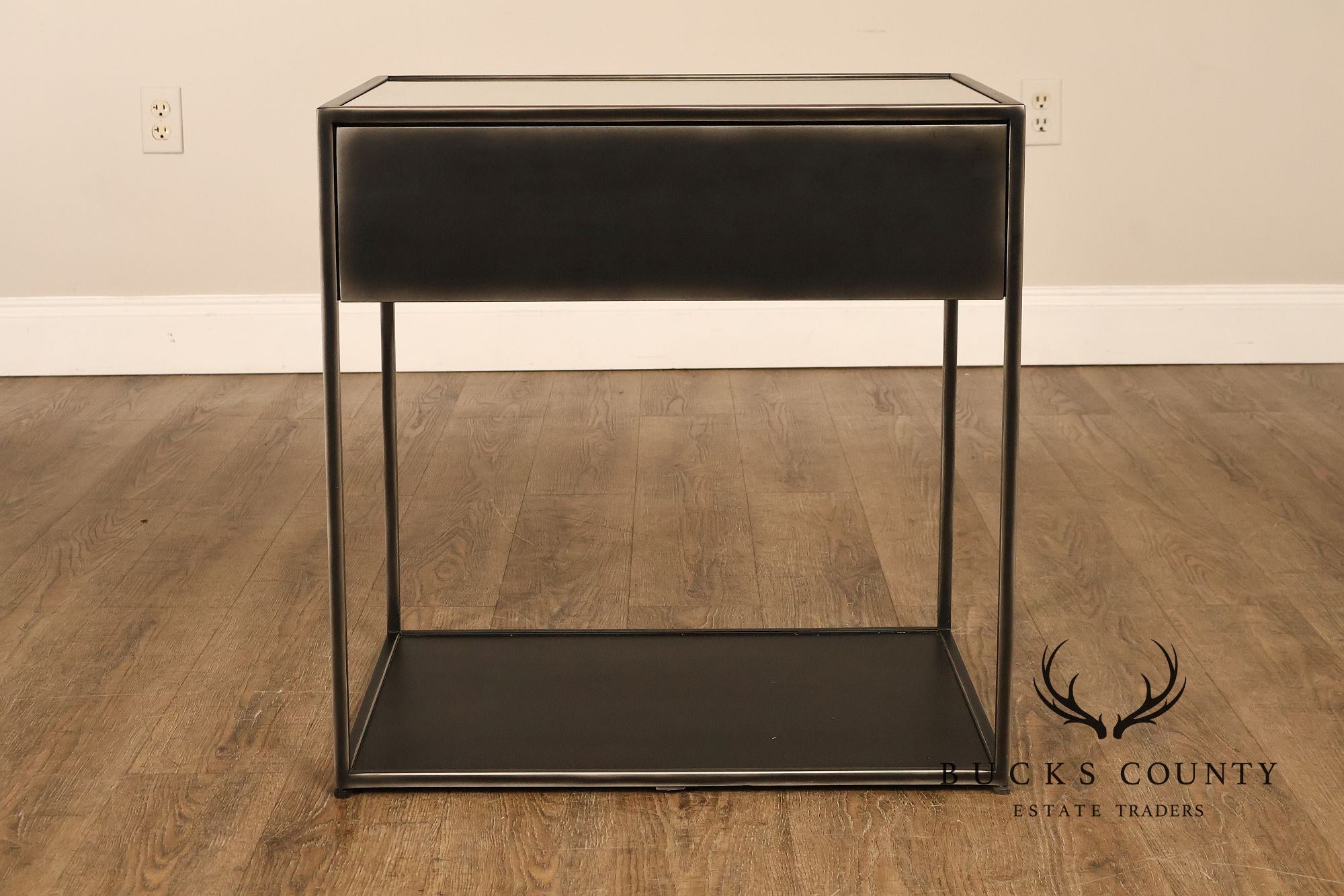 Restoration Hardware Pair Of Gramercy Mirrored End Tables