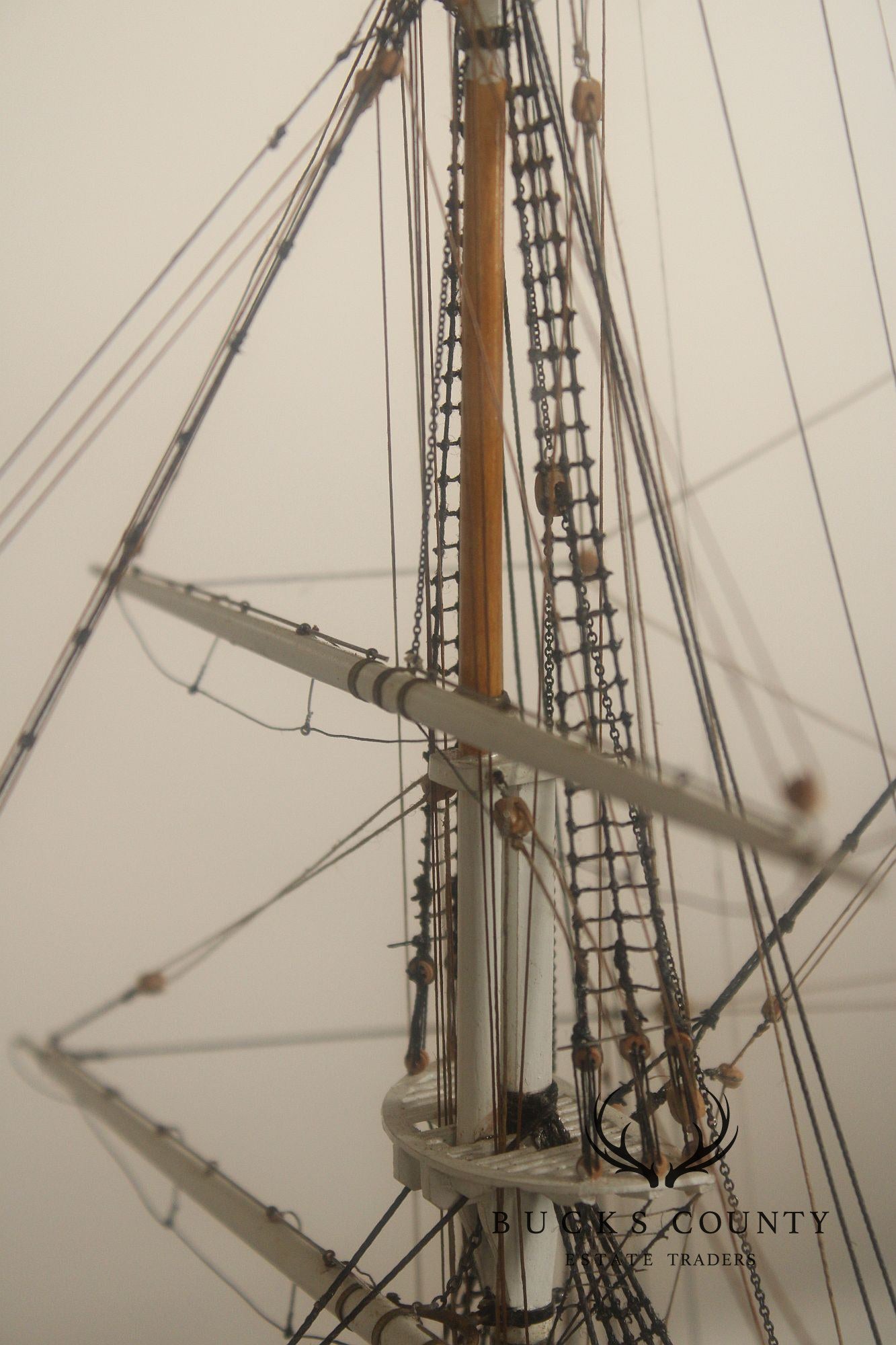 Charles W. Morgan 1841 Whaling Ship Wooden Model In Glass Display Case