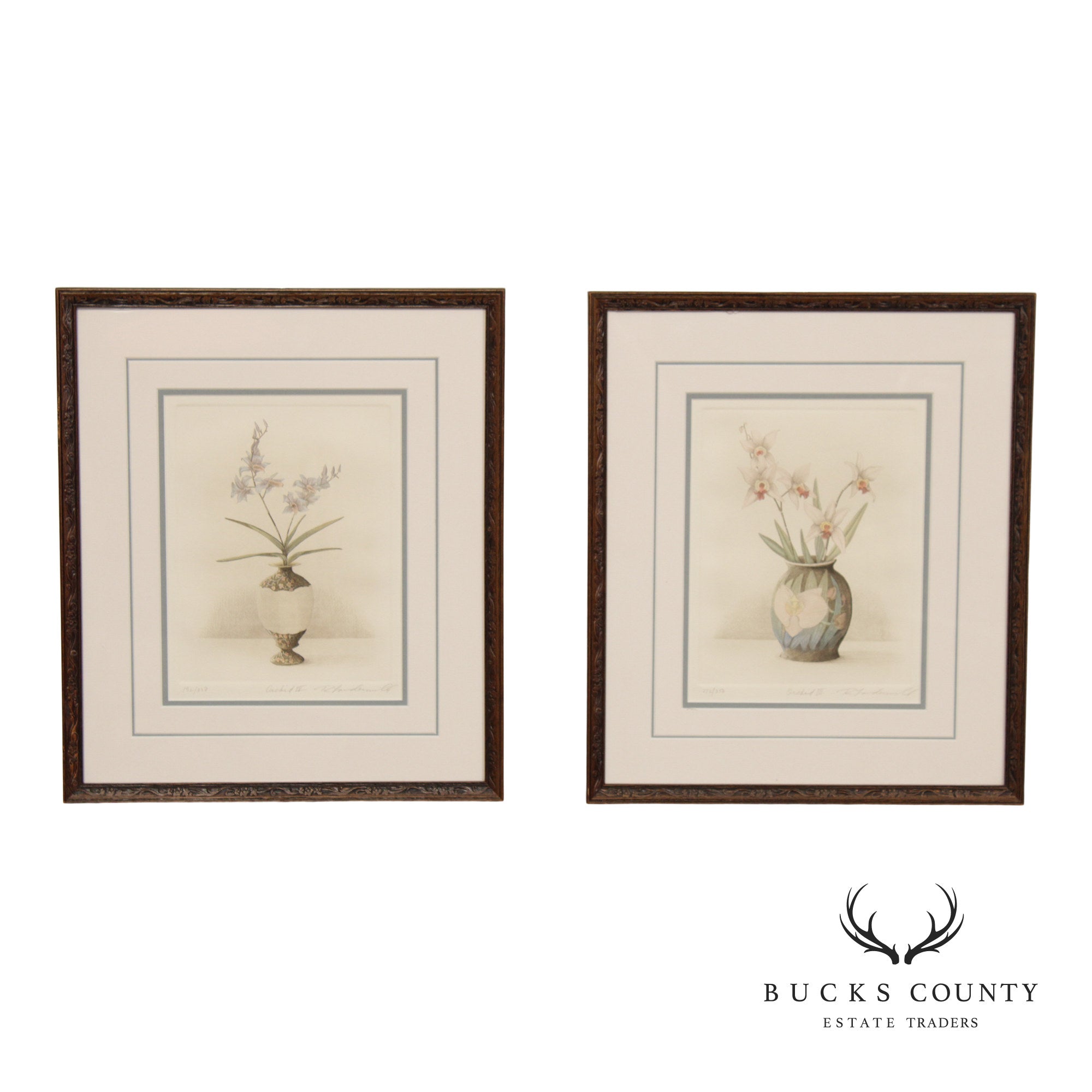 Rick Loudermilk Pair of Signed Limited Edition Prints, 'Orchid III' & 'Orchid IV'