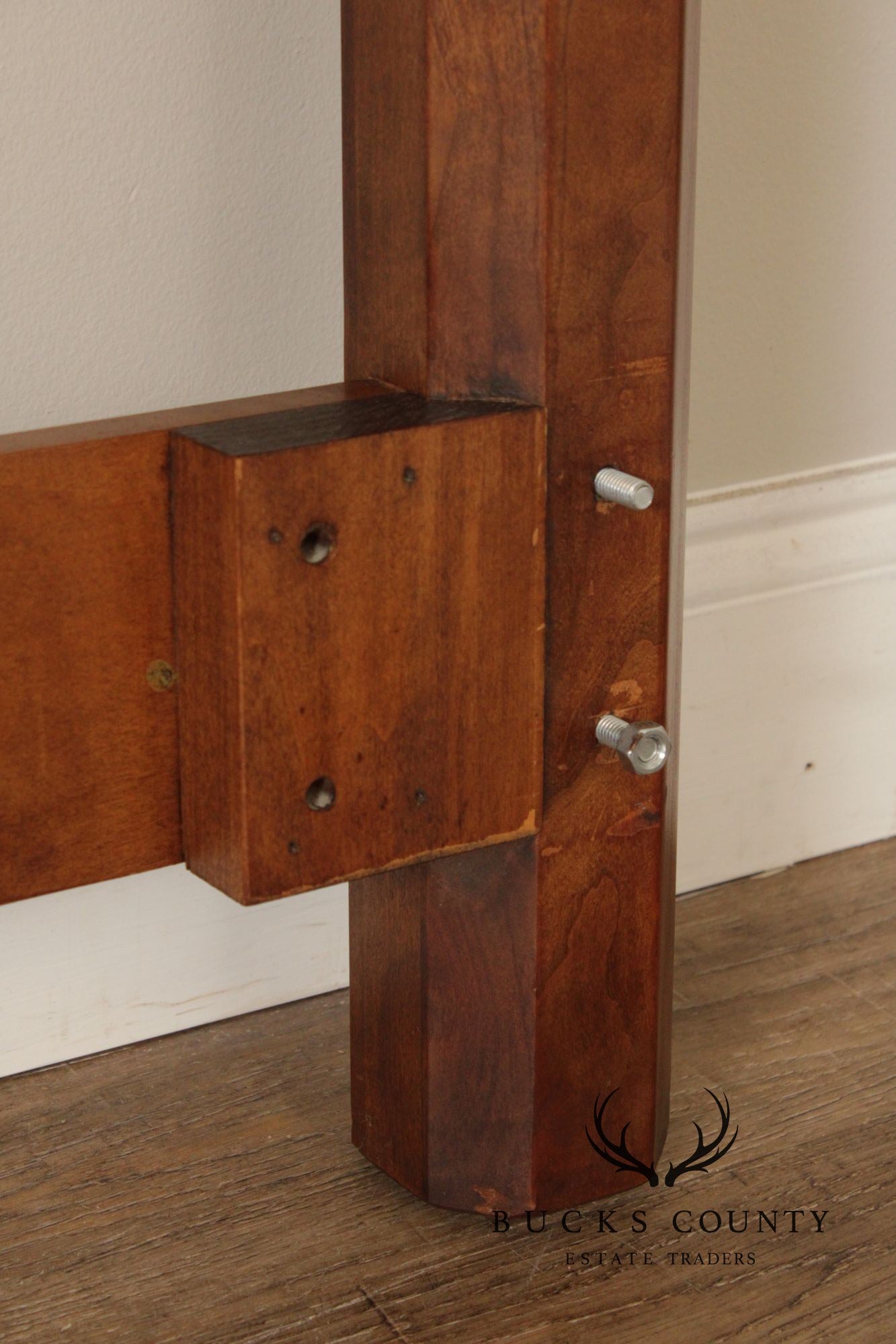 Century Furniture Traditional Yew Wood Queen Headboard