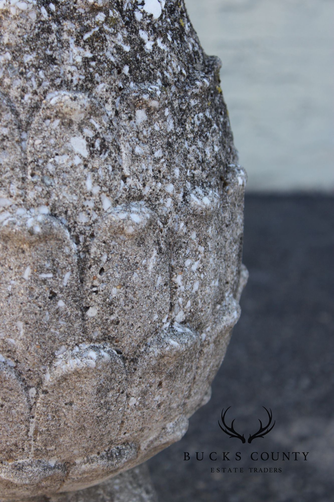 Vintage Cast Cement Artichoke Garden Ornament