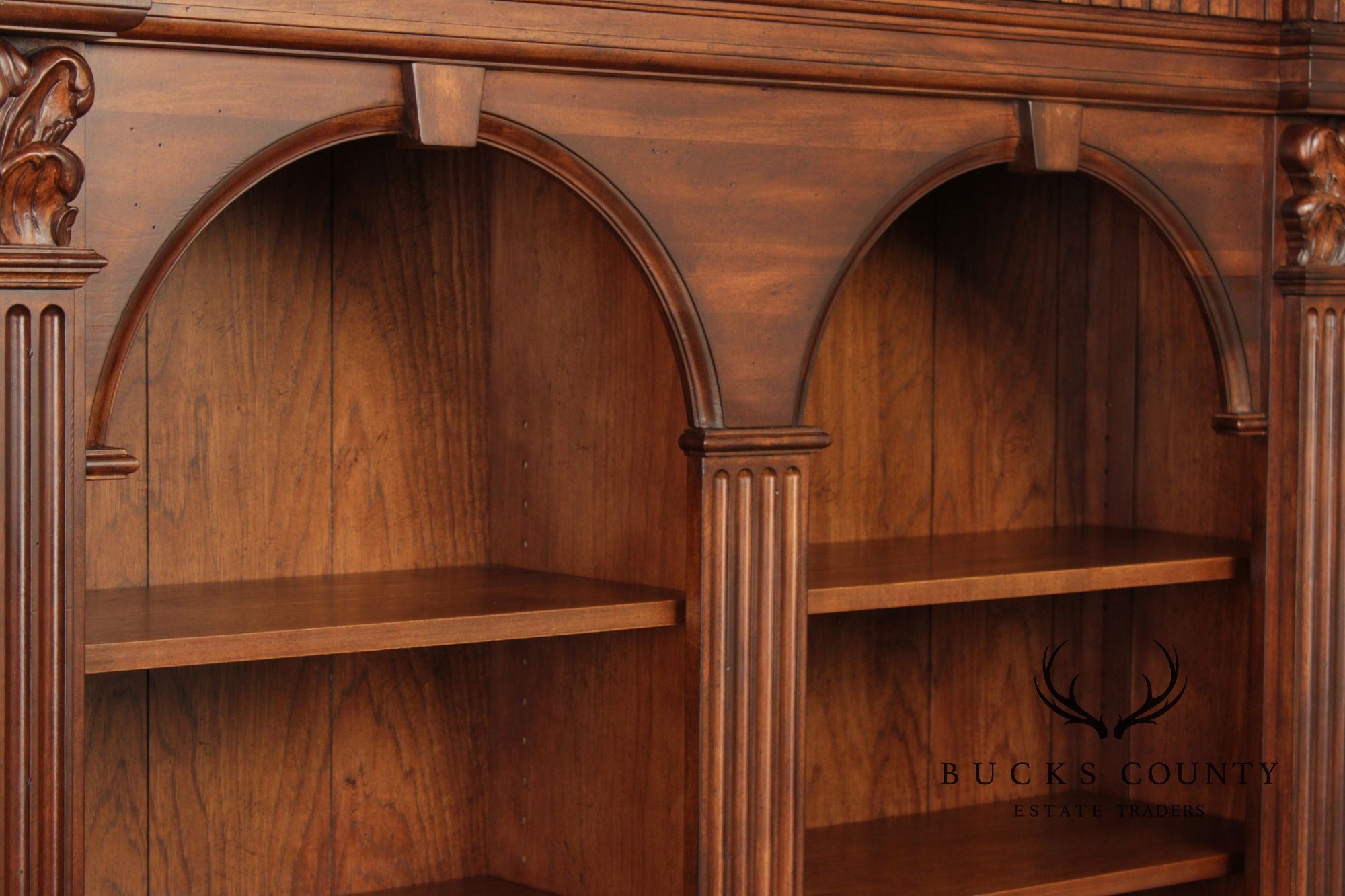 Neoclassical Style Double Bookcase