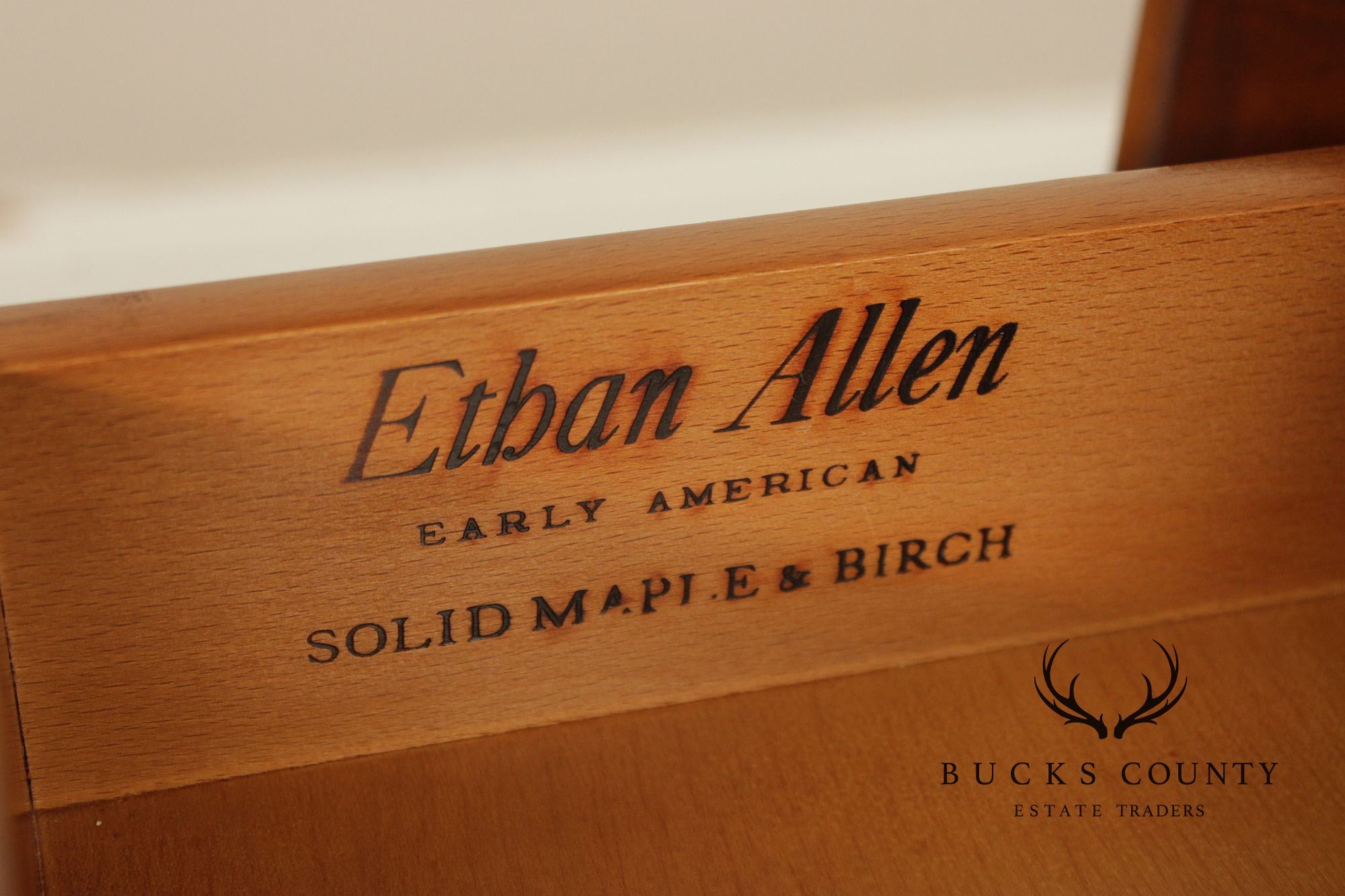 Ethan Allen Early American Maple Drop-Leaf Tea Cart