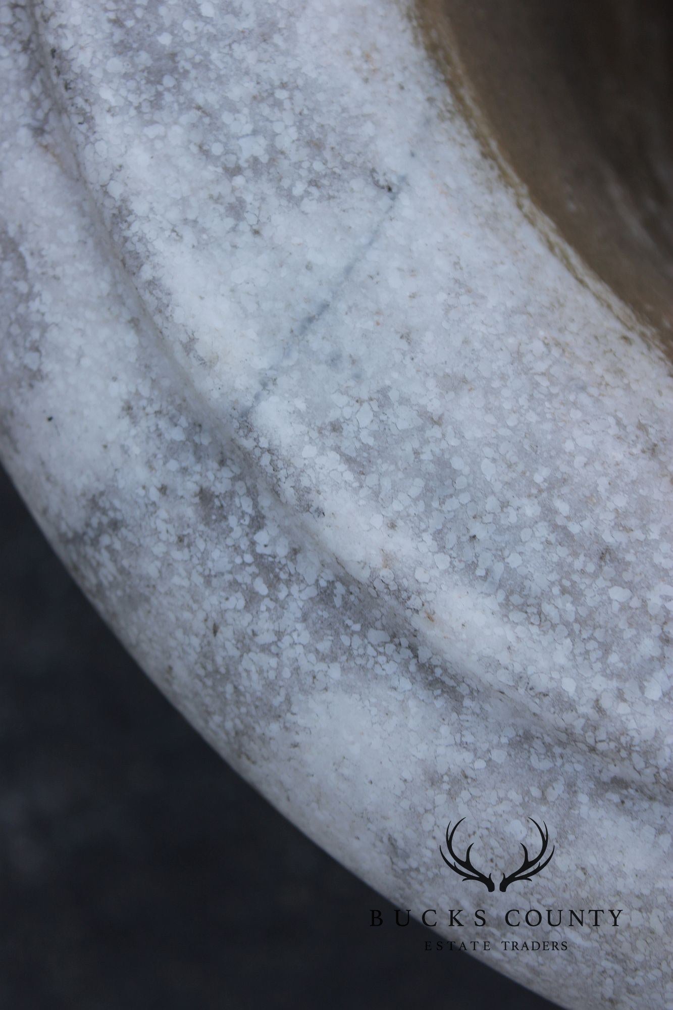 Vintage Pair Of Carved Marble Garden Urns