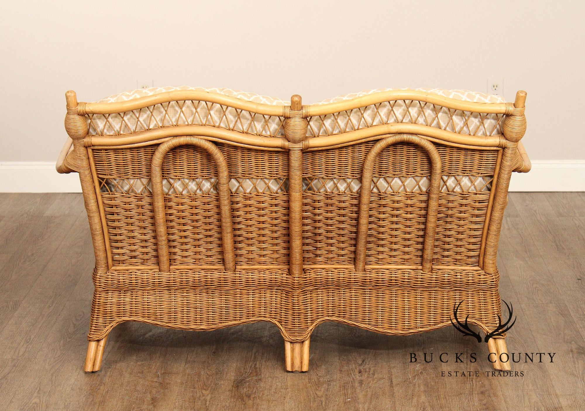 Braxton Culler Rattan and Wicker Loveseat