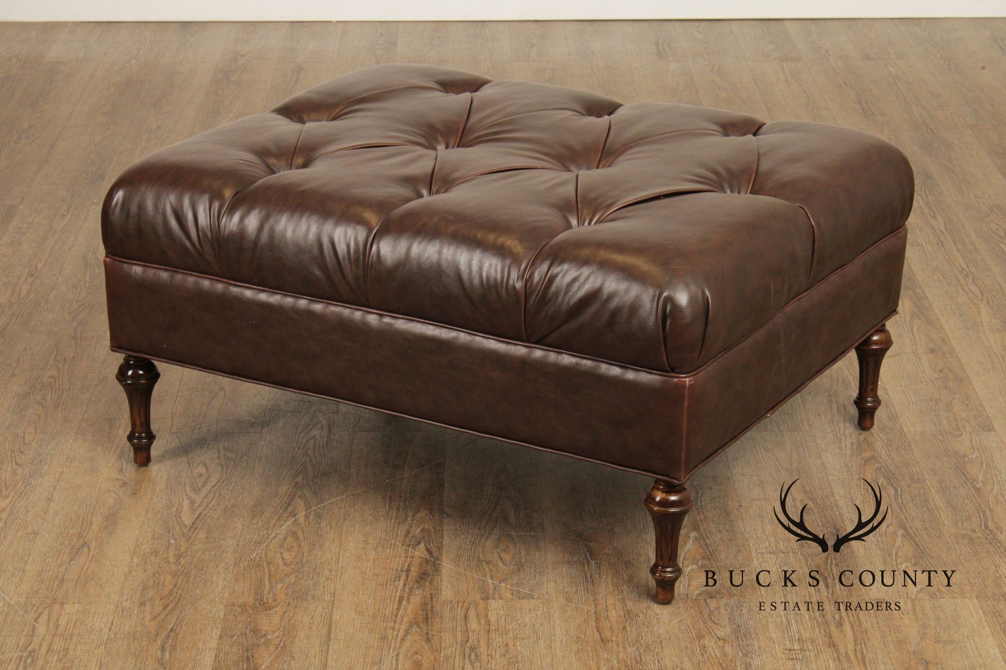 English Traditional Style Tufted Ottoman