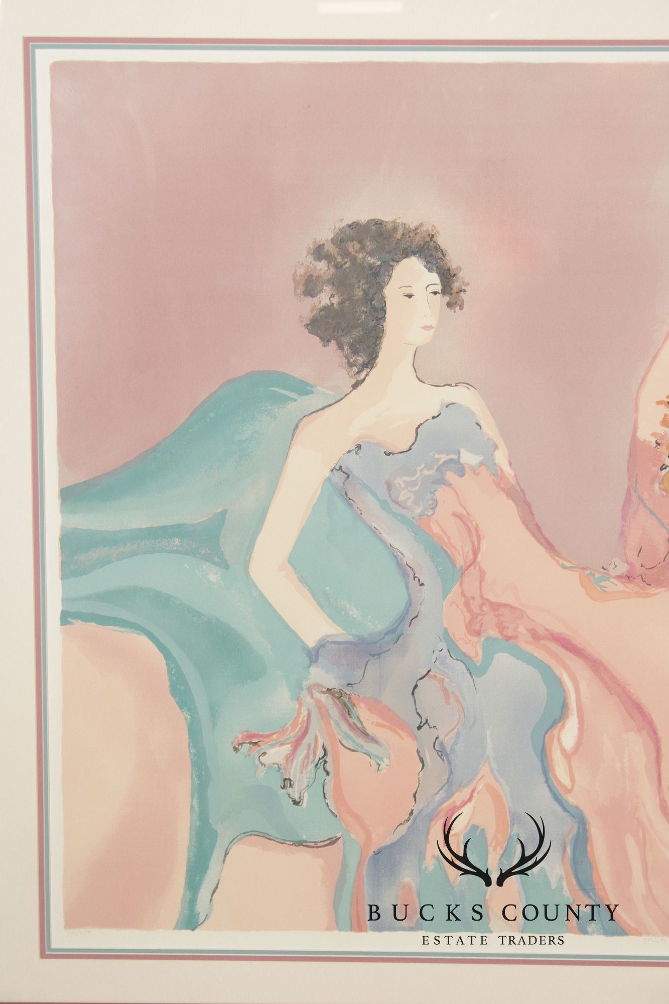 Jane Bazinet Framed Serigraph Print, 'Misty Road'