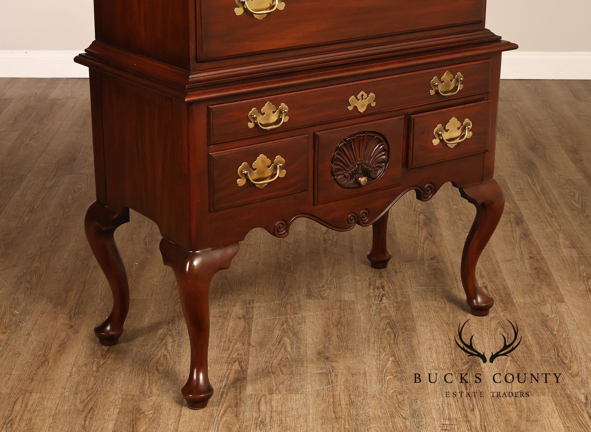 Henkel Harris Virginia Galleries Genuine Mahogany Highboy Chest