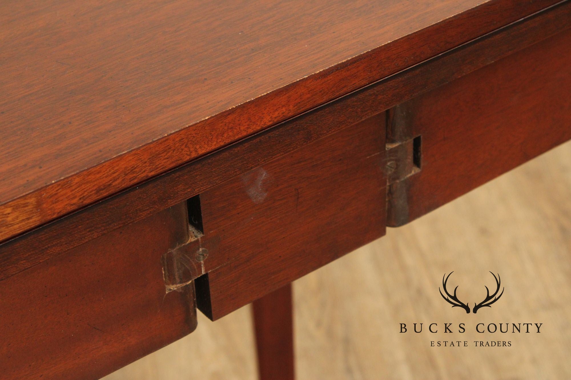 Federal Style Flip-Top Mahogany Demilune Game Table